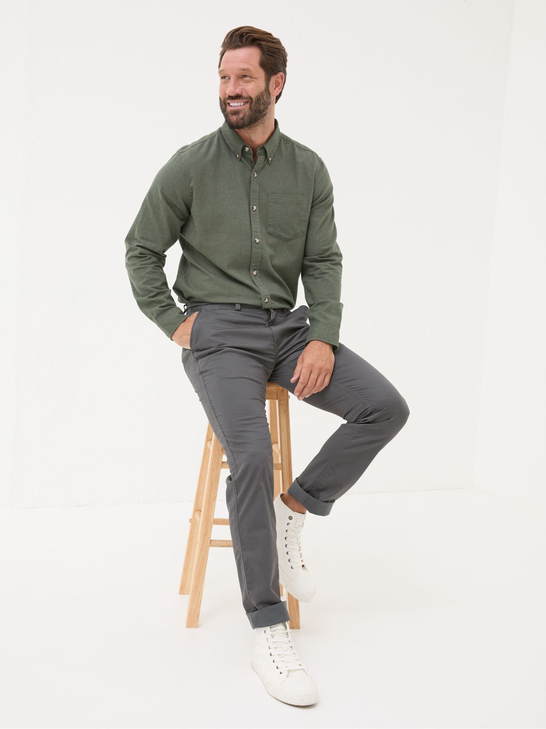Heyshott Dark Grey Slim Chinos - Image 3 of 6