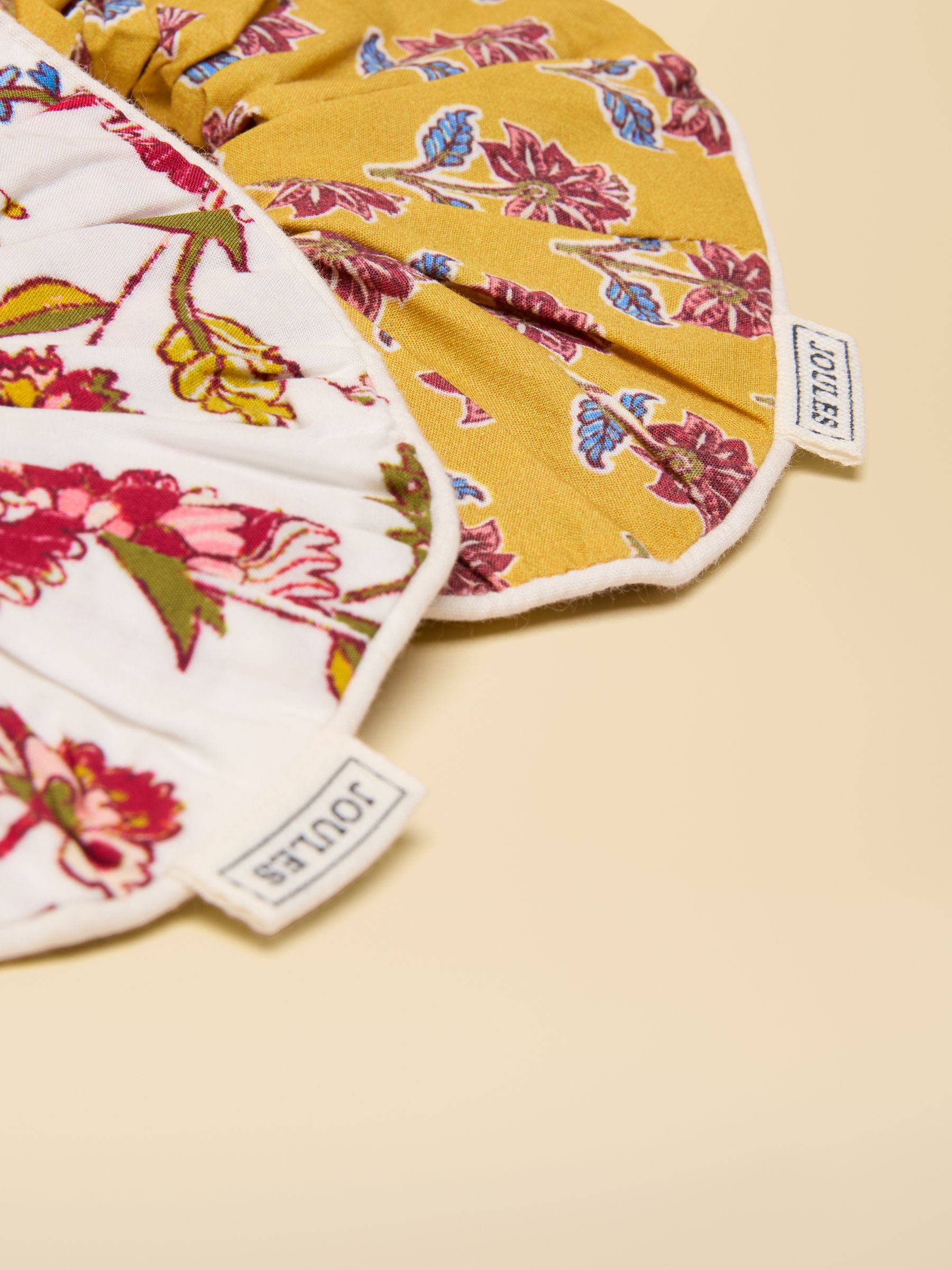 Annika Yellow/White Pack of Two Scrunchies - Image 3 of 3