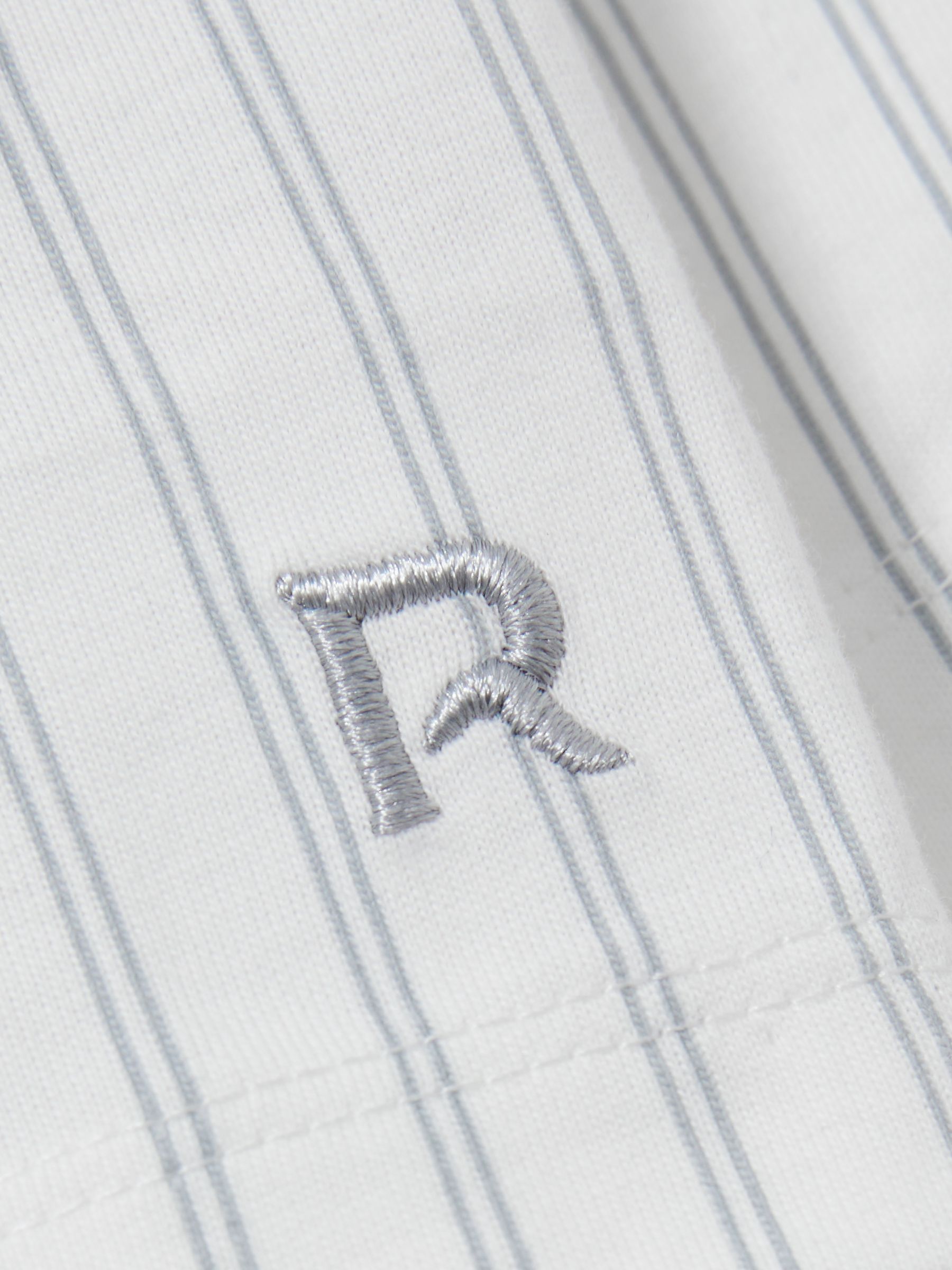 3-9 yrs Brushed-Cotton Striped Pyjama Set in Soft Grey - Image 4 of 4