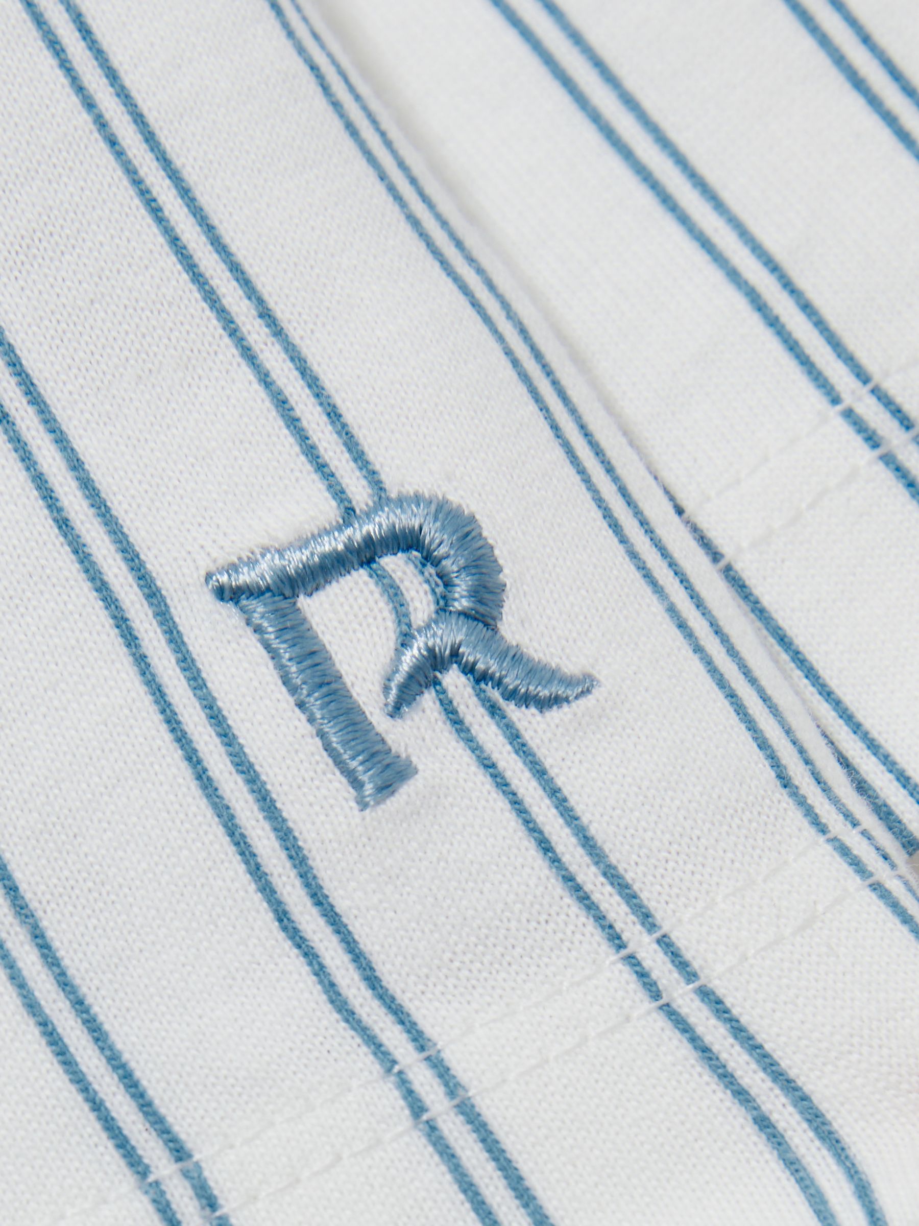 3-9 yrs Brushed-Cotton Striped Pyjama Set in Airforce Blue/White Stripe - Image 5 of 5