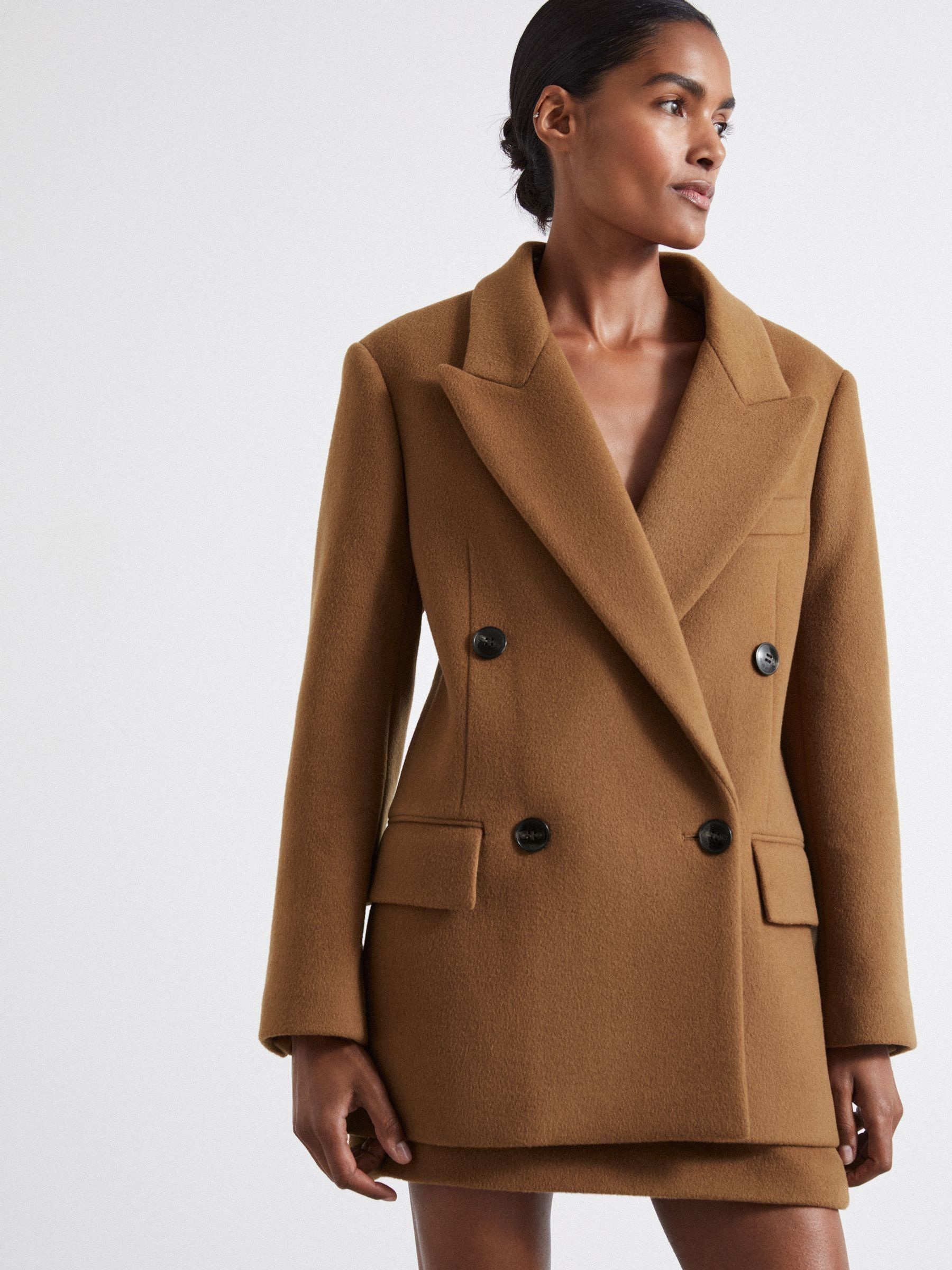 Atelier Virgin Wool and Camel-Blend Suit Jacket in Camel - Image 1 of 9