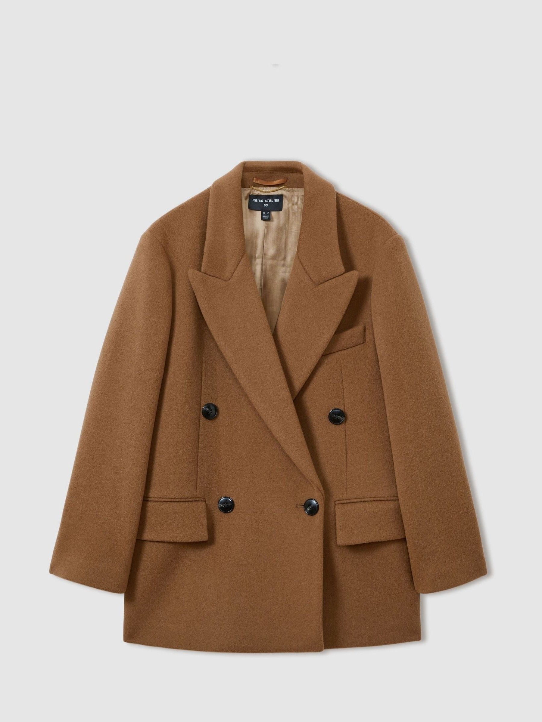 Atelier Virgin Wool and Camel-Blend Suit Jacket in Camel - Image 2 of 9