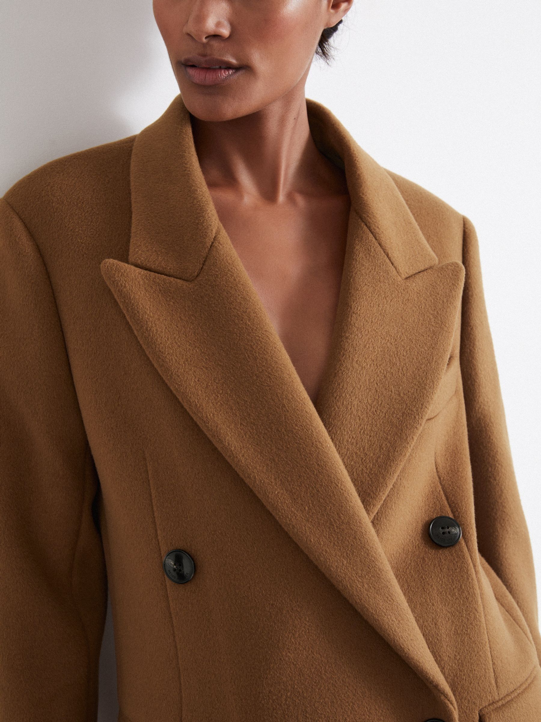 Atelier Virgin Wool and Camel-Blend Suit Jacket in Camel - Image 4 of 9