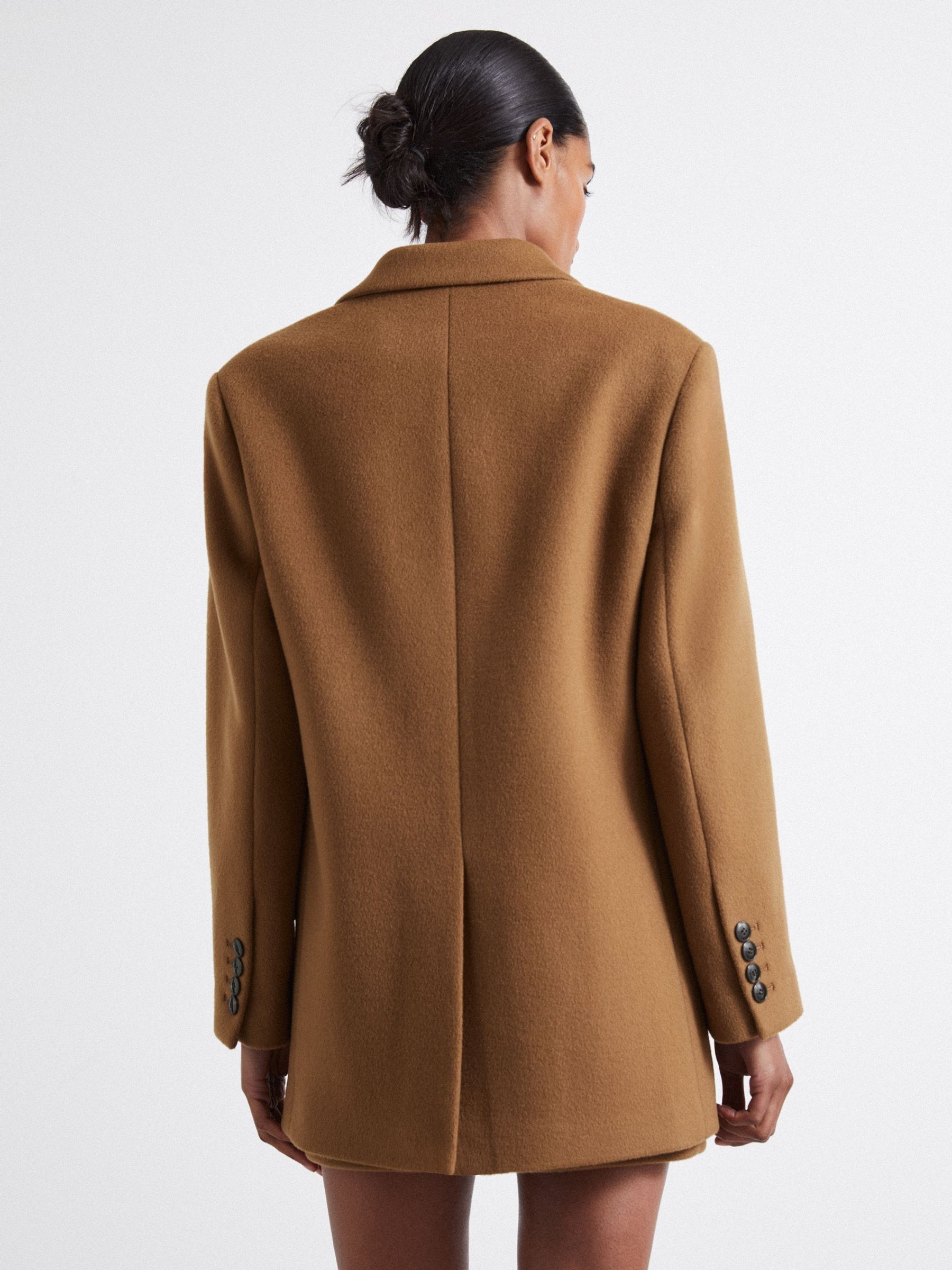 Atelier Virgin Wool and Camel-Blend Suit Jacket in Camel - Image 5 of 9