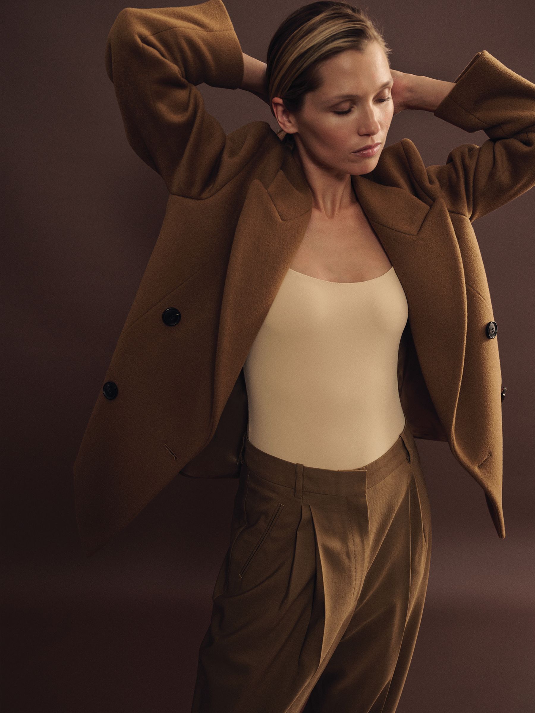Atelier Virgin Wool and Camel-Blend Suit Jacket in Camel - Image 6 of 8