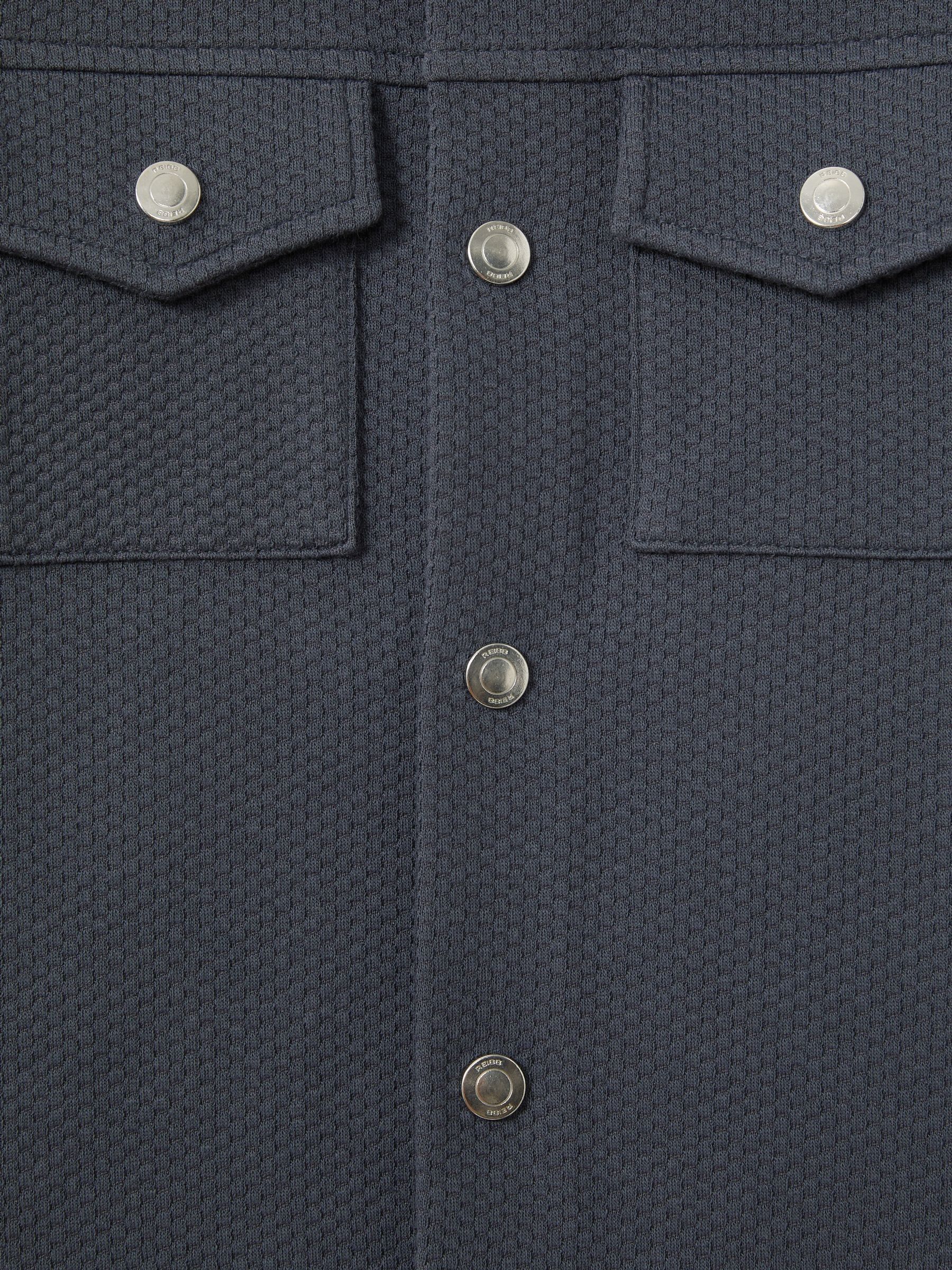 3-9 yrs Textured Cotton Blend Jacket in Steel Blue - Image 4 of 4
