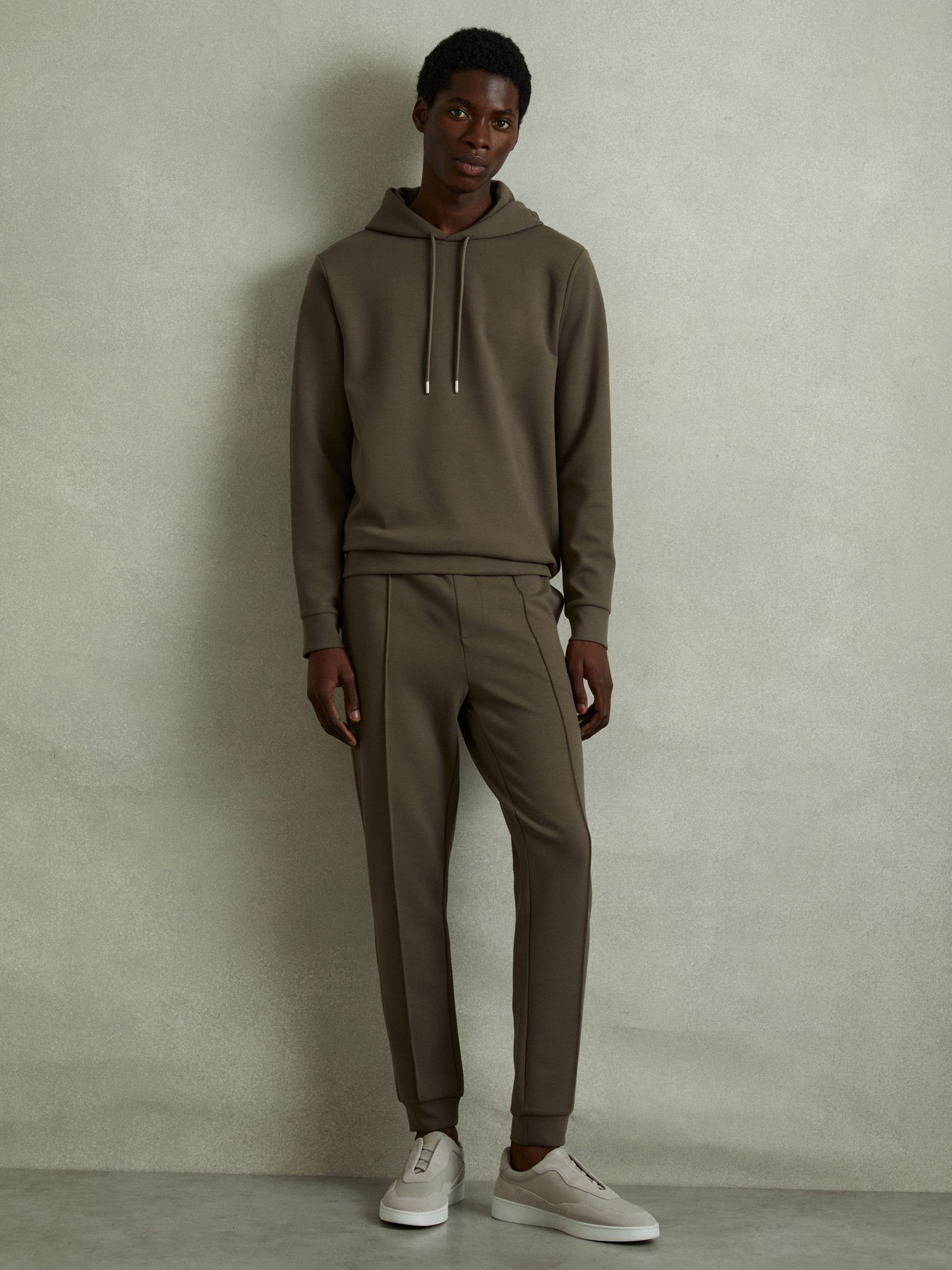 Interlock Jersey Hoodie in Sage Green - Image 1 of 5