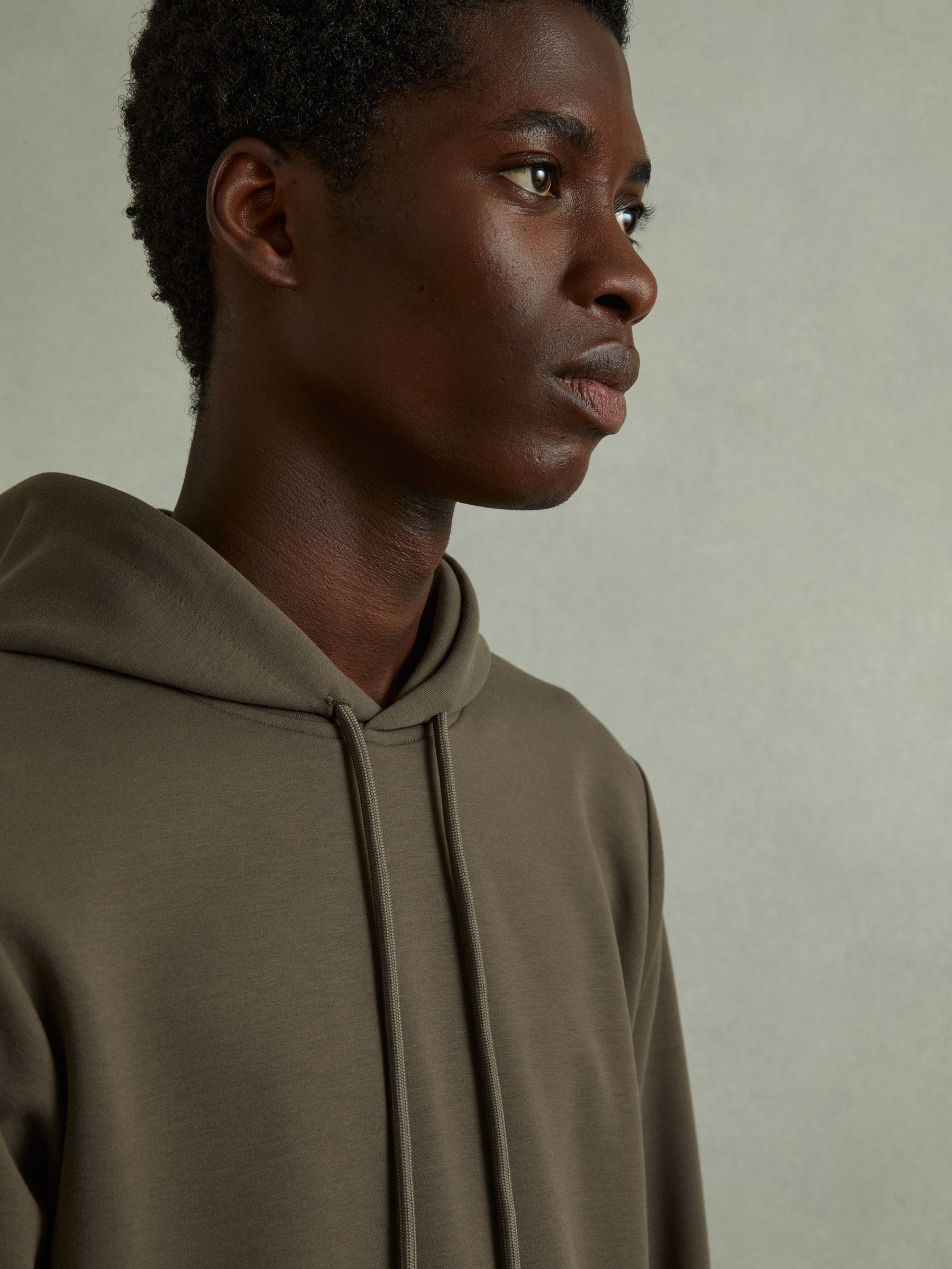 Interlock Jersey Hoodie in Sage Green - Image 2 of 5