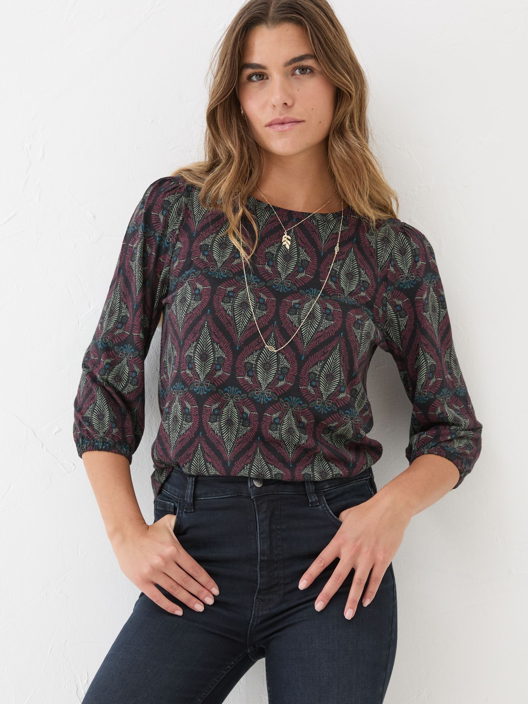 Penny Black Decorative Leaf Top - Image 1 of 6