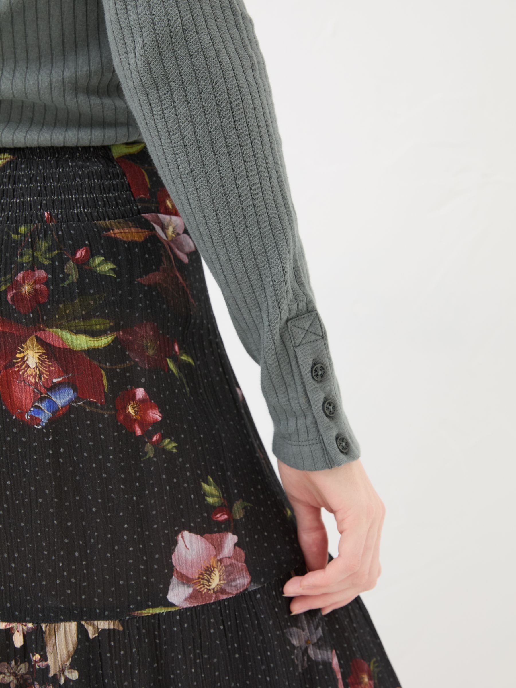 Callie Grey High Neck Rib Top - Image 5 of 7