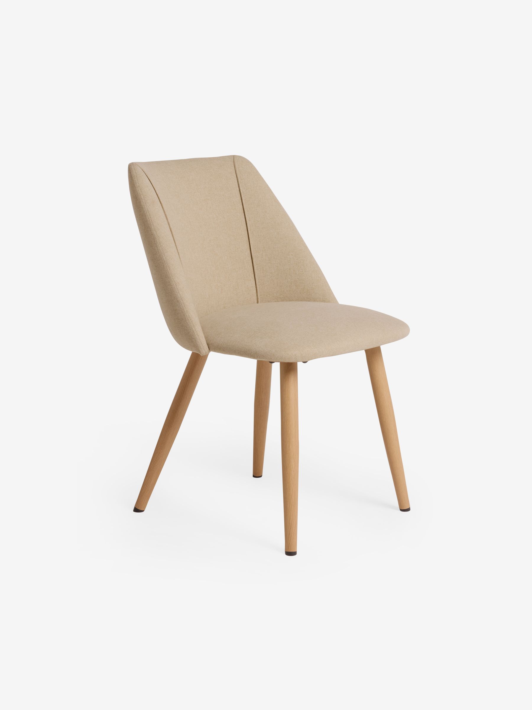 Set of 2 Ecru Marl and Oak Legs Lule Non Arm Dining Chairs - Image 5 of 5 Set of 2 Ecru Marl and Oak Legs Lule Non Arm Dining Chairs - Image 5 of 5