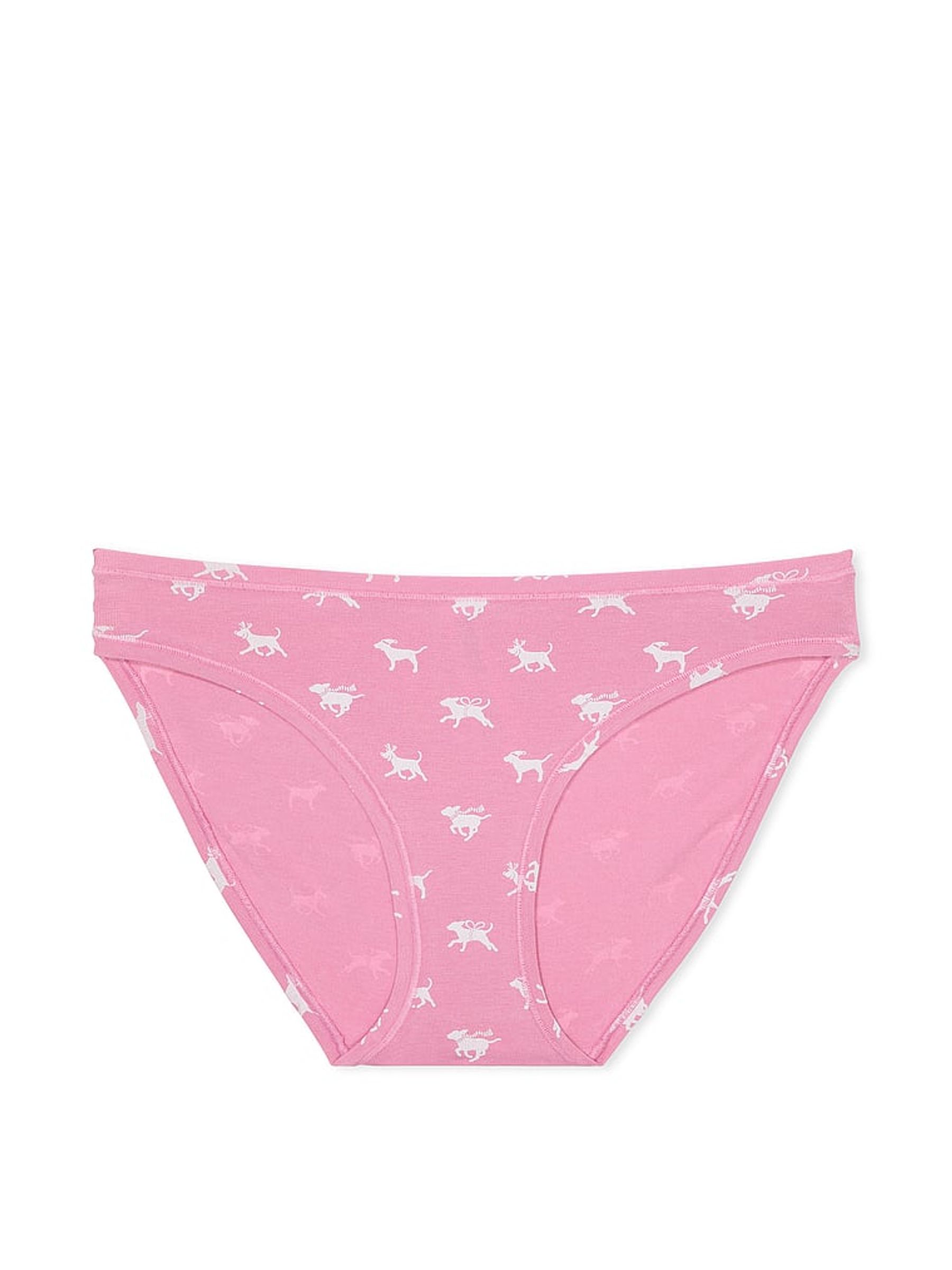 Moonstone Pink Dog Print Bikini Cotton Knickers - Image 3 of 3