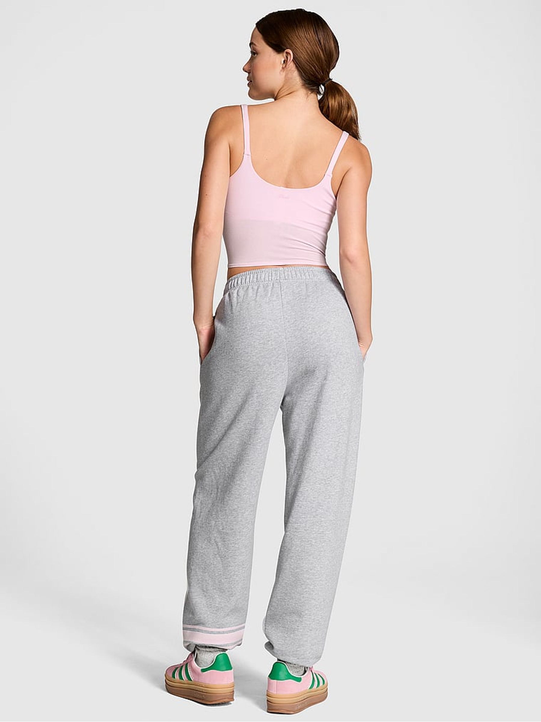 Medium Heather Grey Cuffed Fleece Joggers - Image 2 of 3