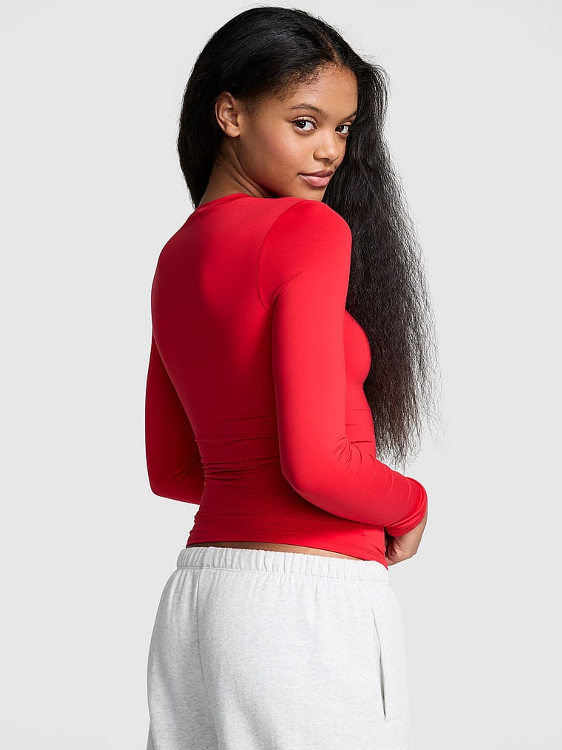 Red Pepper Long Sleeve Soft Stretch T-Shirt - Image 2 of 3