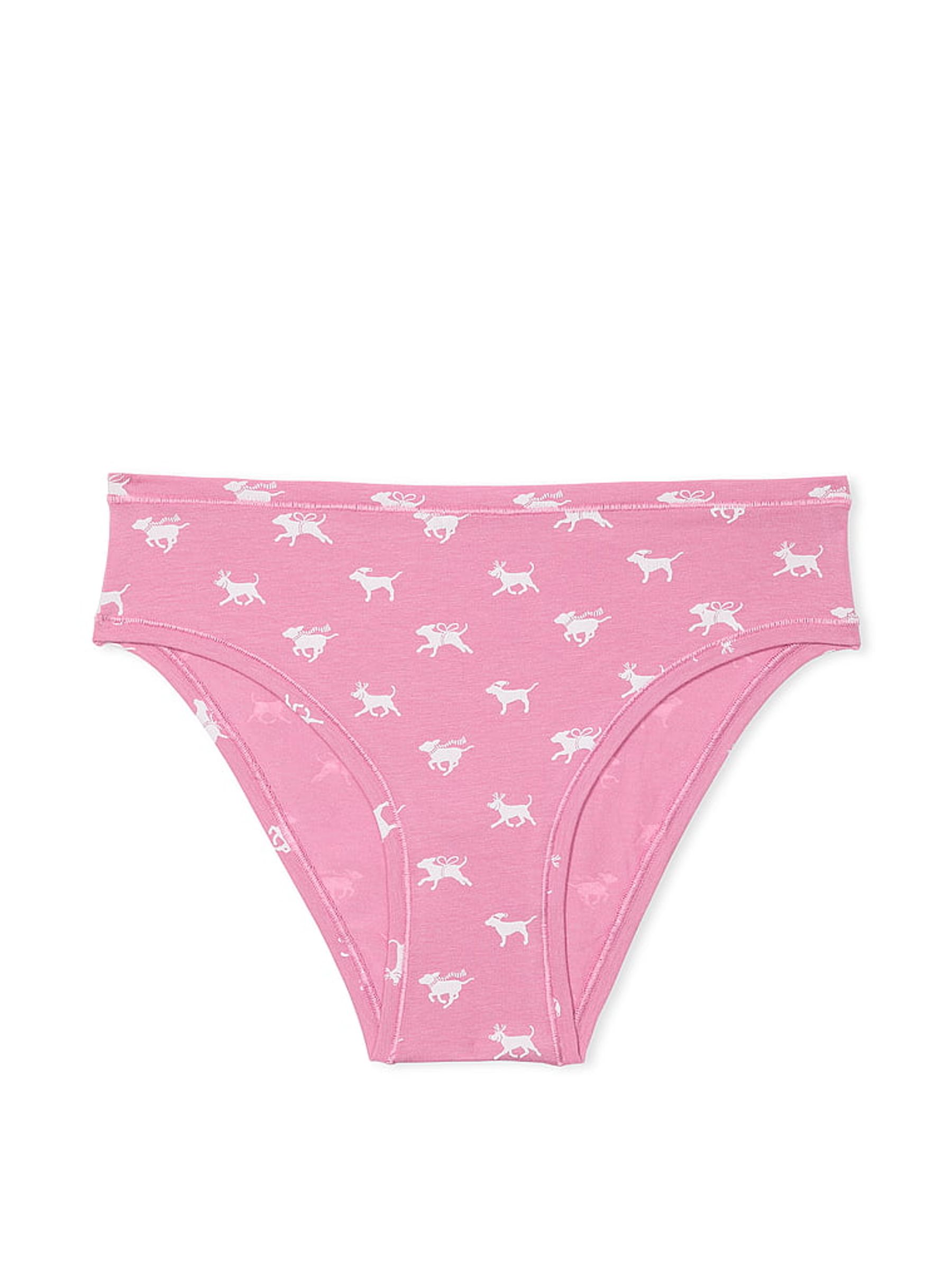 Moonstone Pink Dog Print Cheeky Cotton Knickers - Image 3 of 3