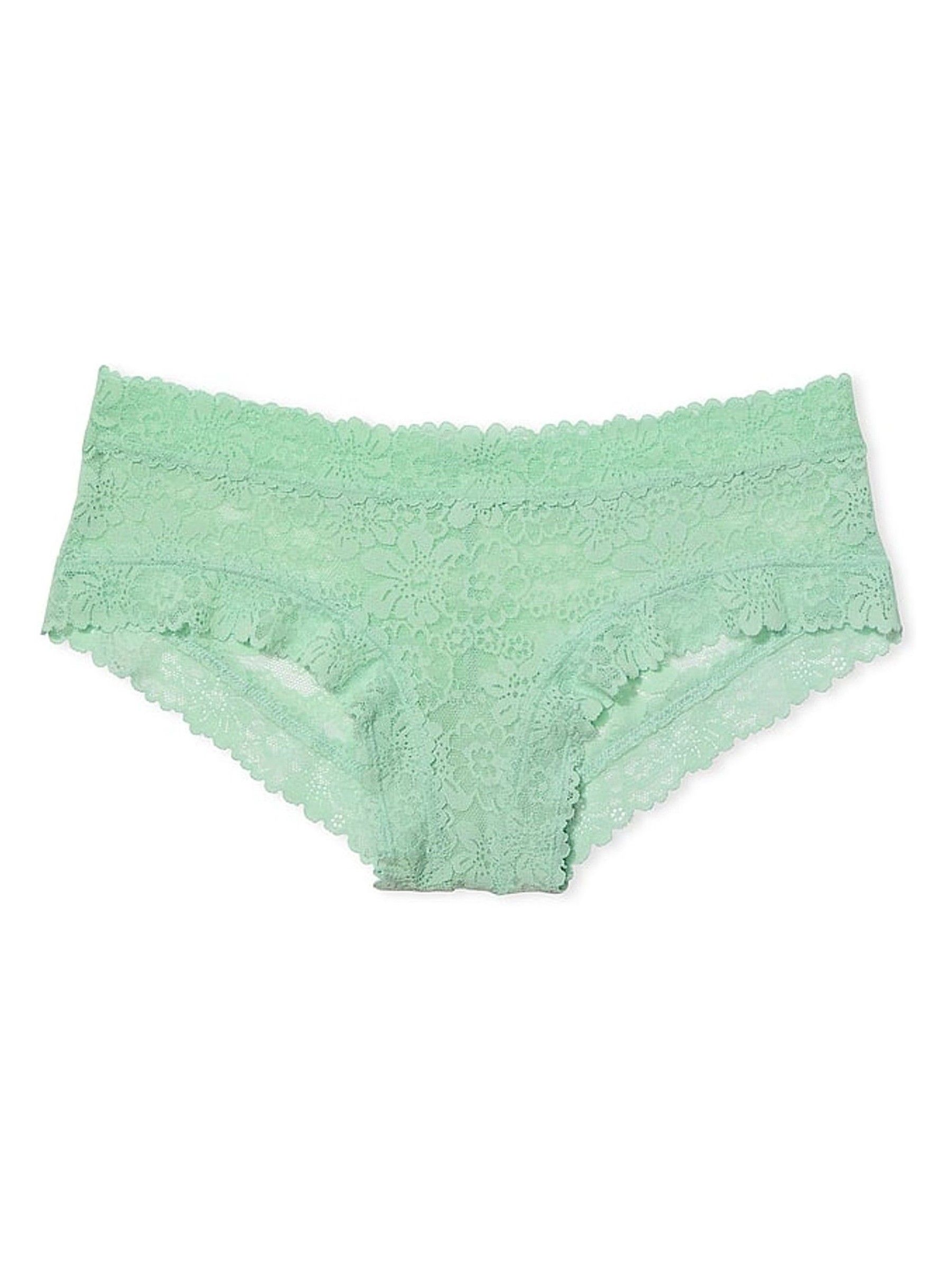 Mint Green Cheeky Floral Lace Knickers - Image 3 of 3