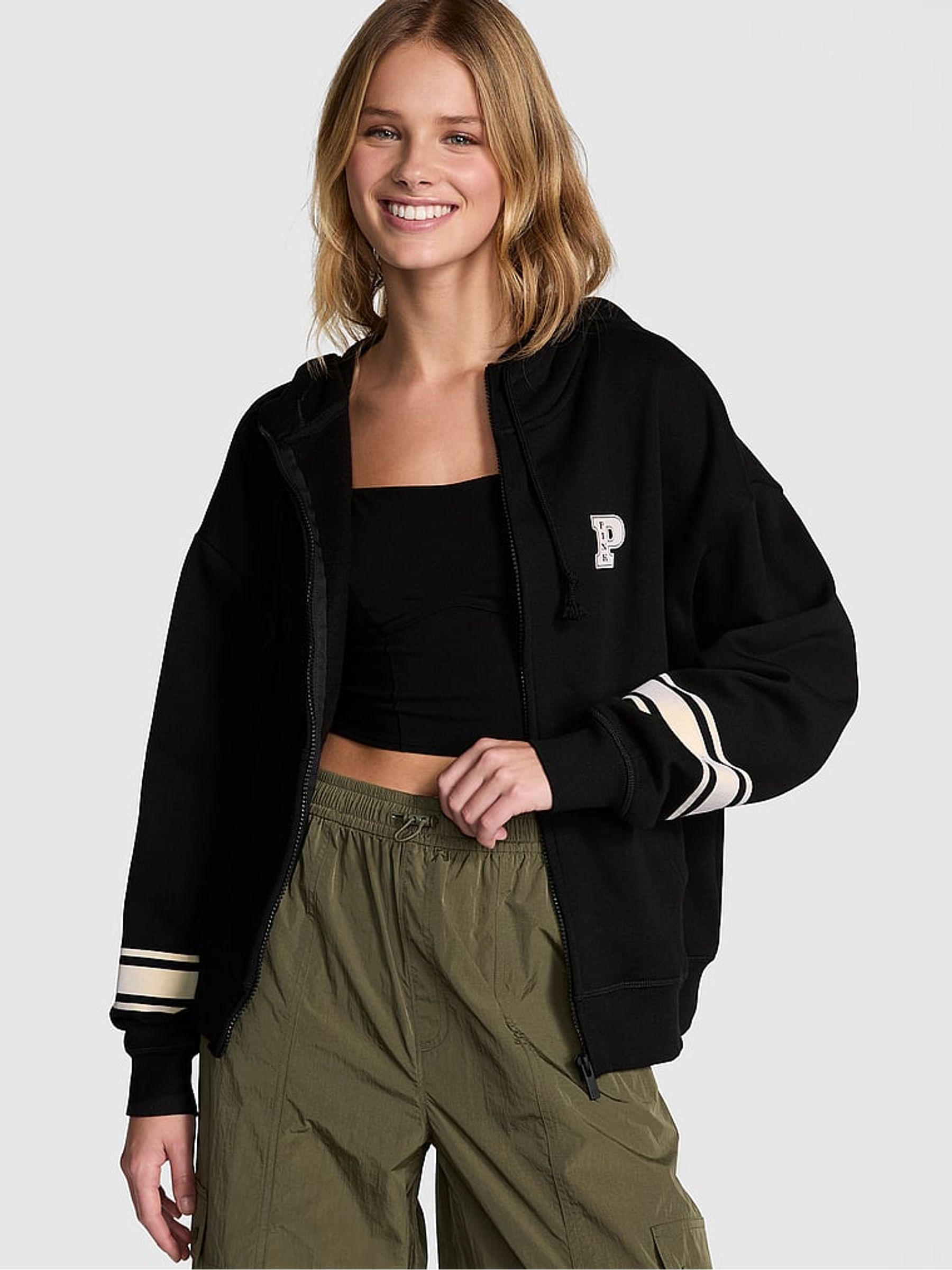 Black Zip Up Hoodie - Image 1 of 3