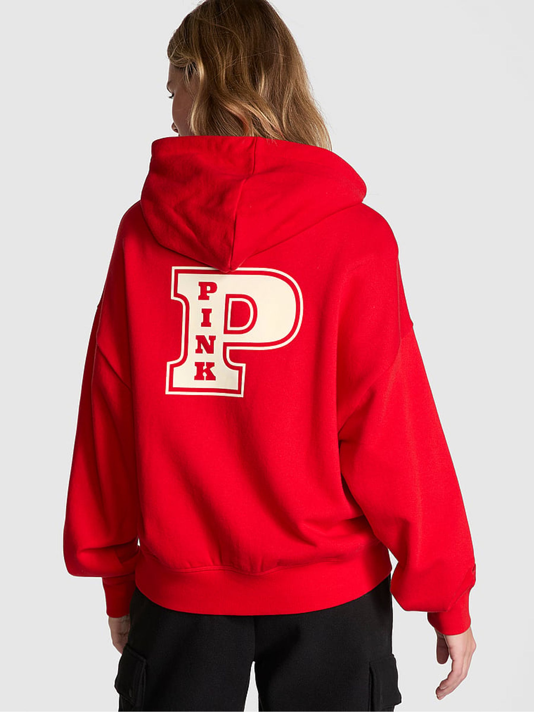 Vermillion Red Zip Up Hoodie - Image 2 of 4