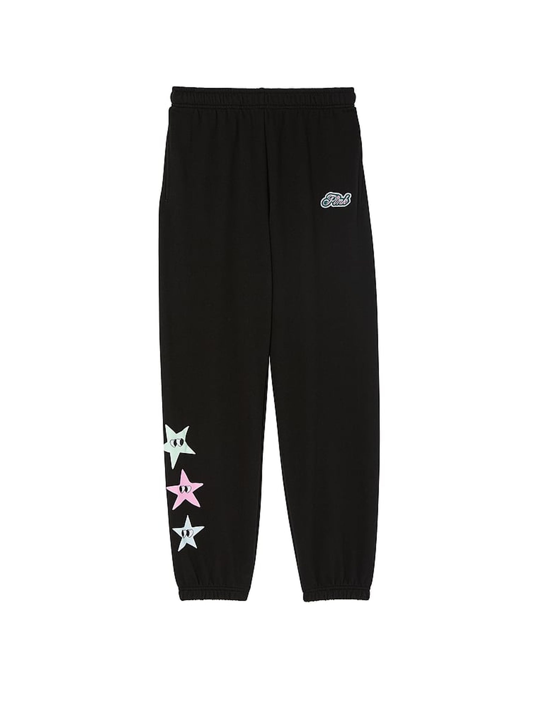 Pure Black Aspen Cuffed Fleece Joggers - Image 3 of 3