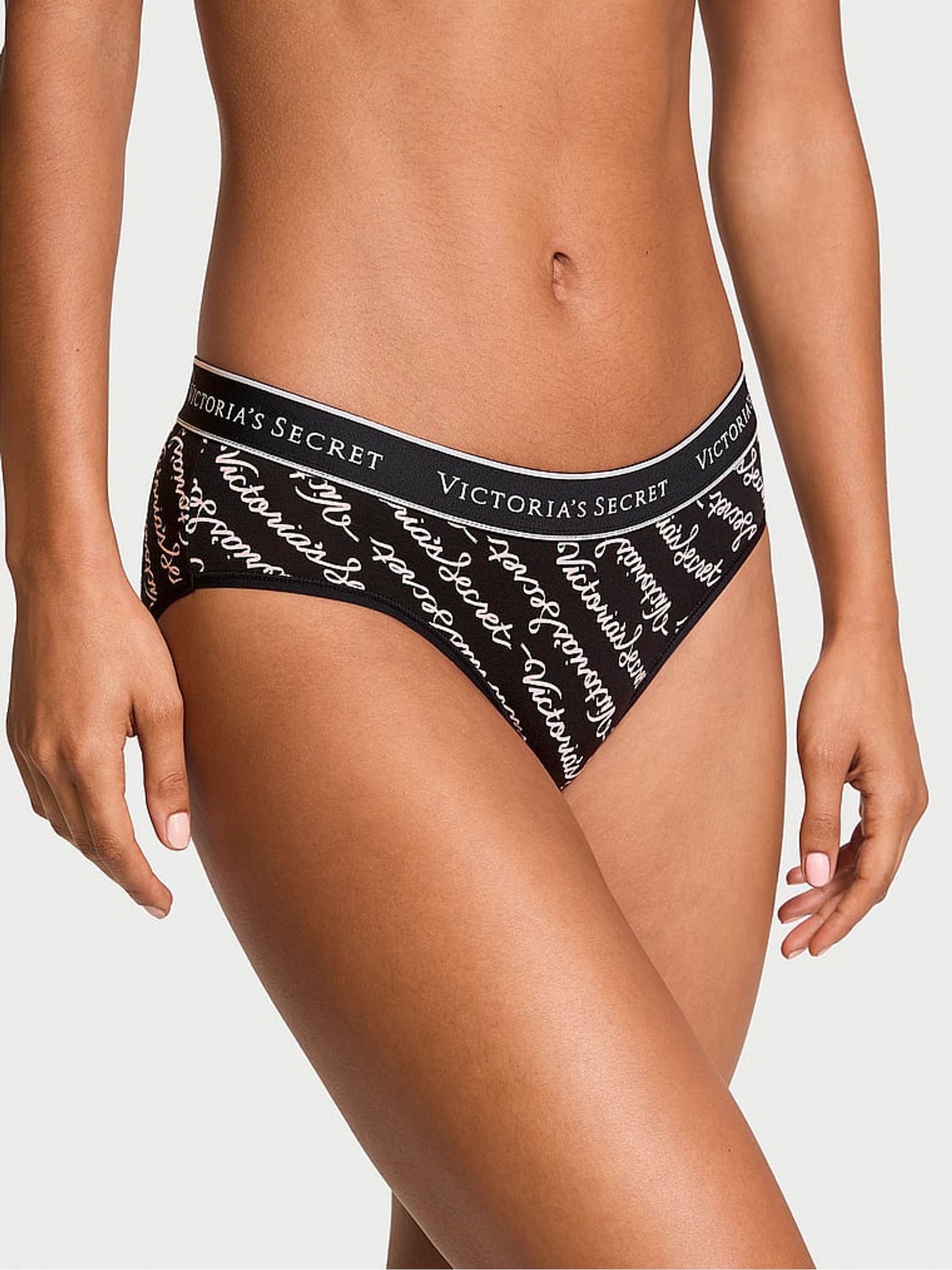 Vs Script Black Hipster Knickers - Image 1 of 3
