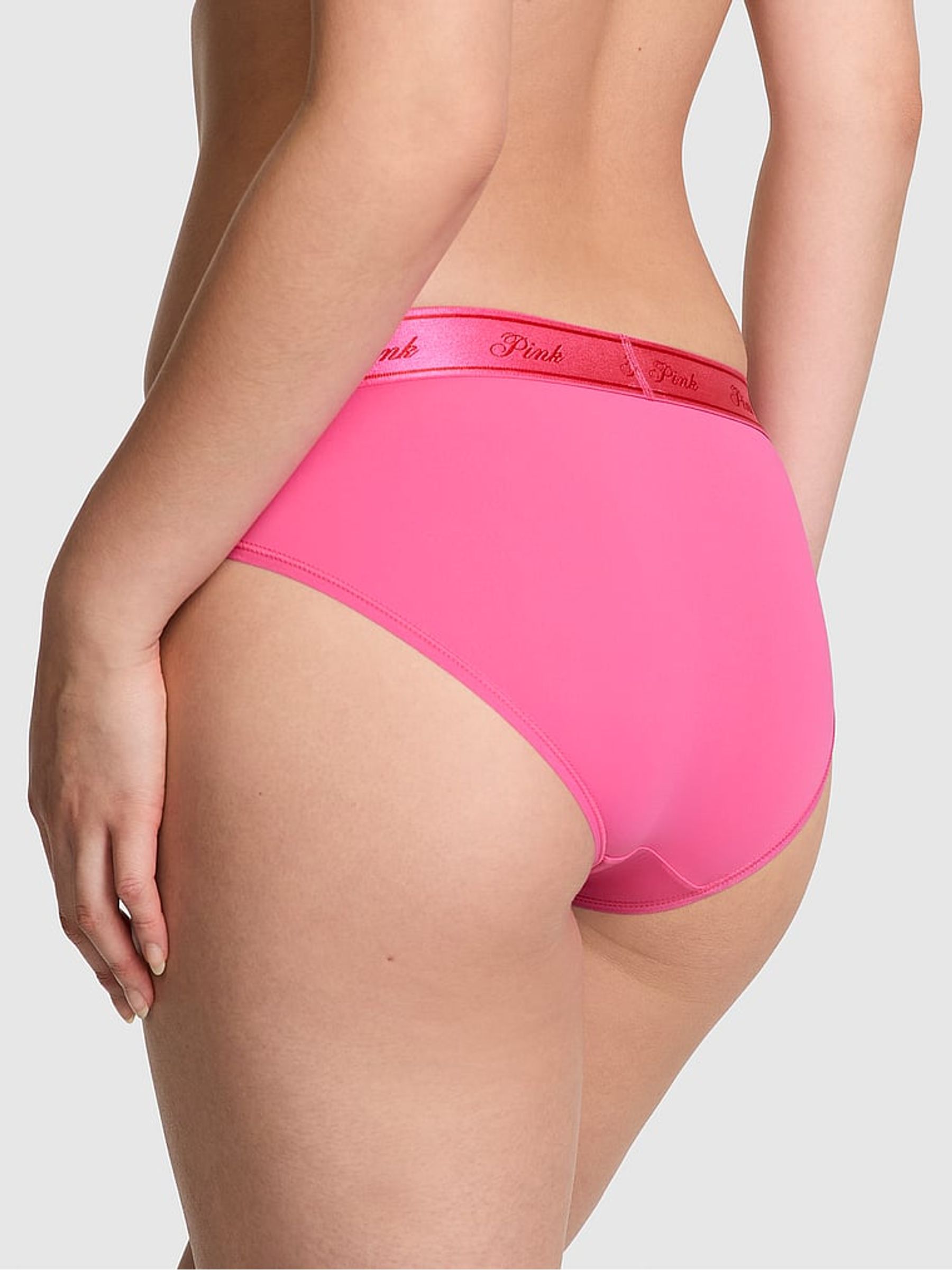 Pink Rose Hipster Soft Stretch Logo Knickers - Image 2 of 3