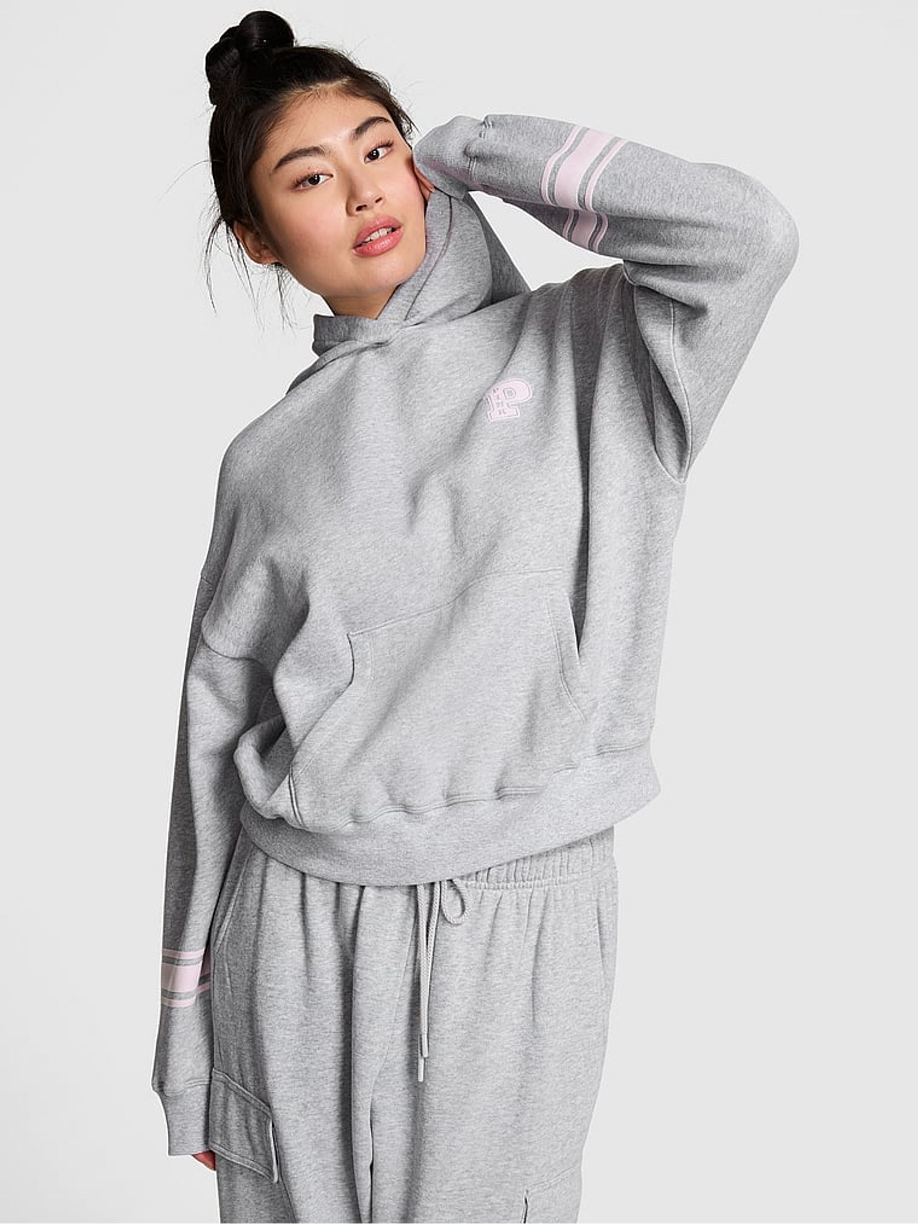 Medium Heather Grey Oversized Pullover Hoodie - Image 1 of 3