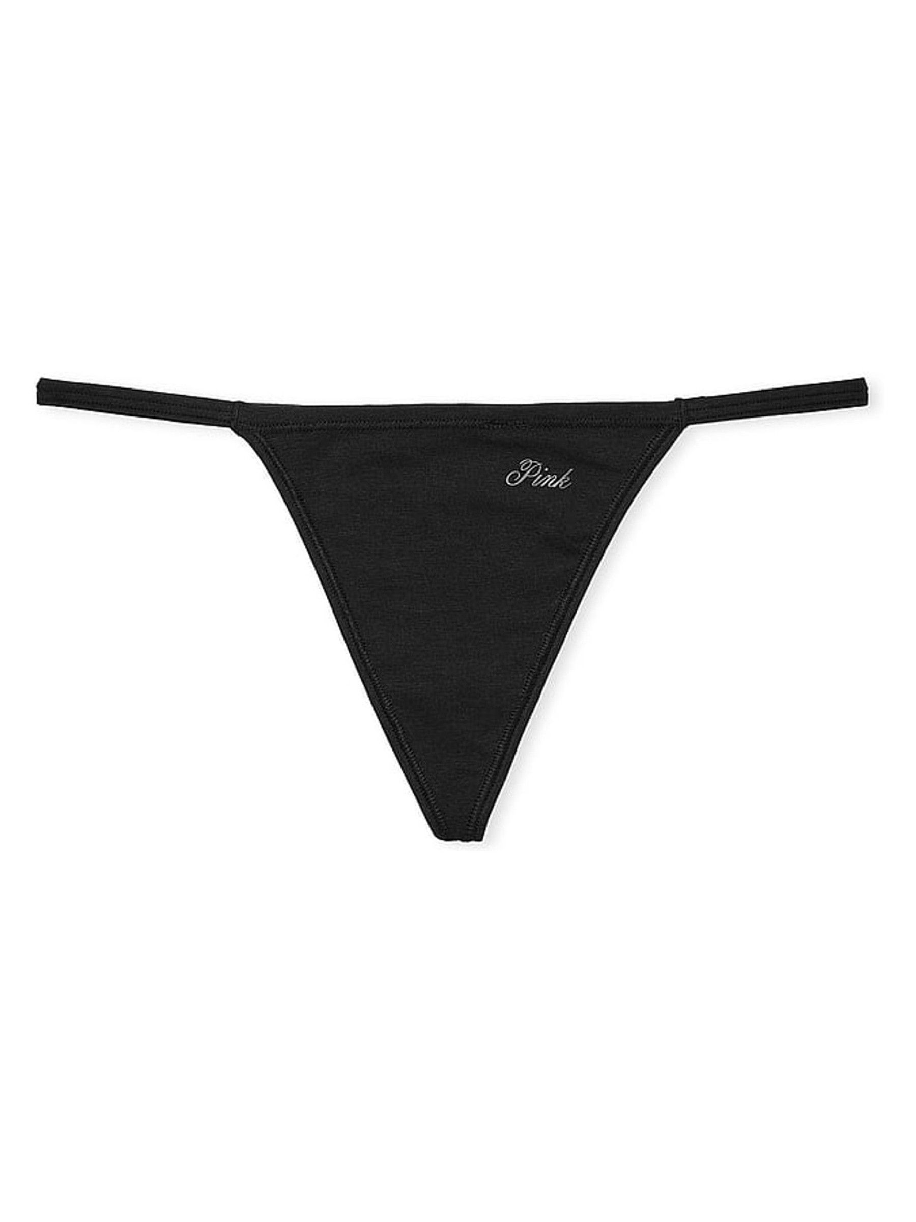 Black Cotton G String Knickers - Image 3 of 3