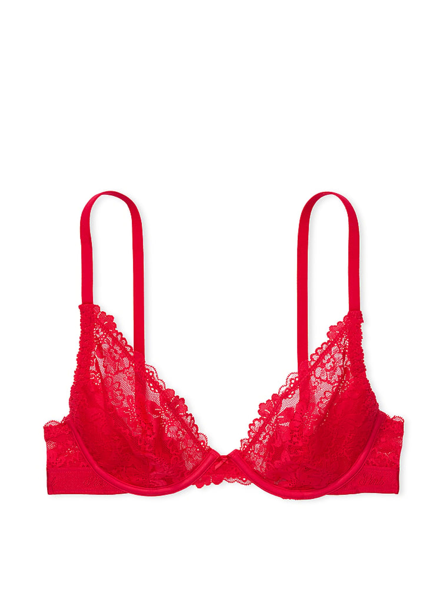 Red Pepper Plunge Lace Bra - Image 3 of 4