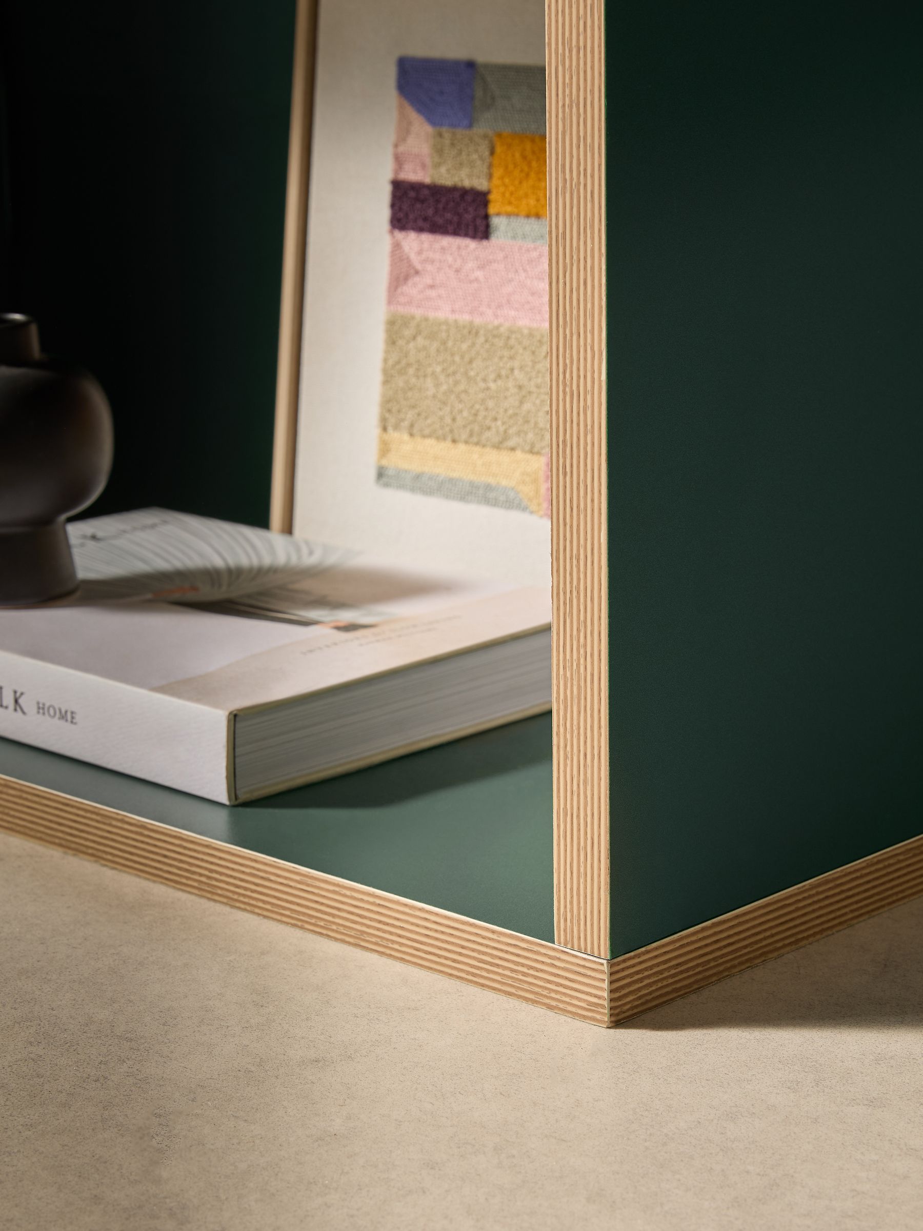 Zayla Wide Tall Shelving Unit in Green - Image 3 of 5