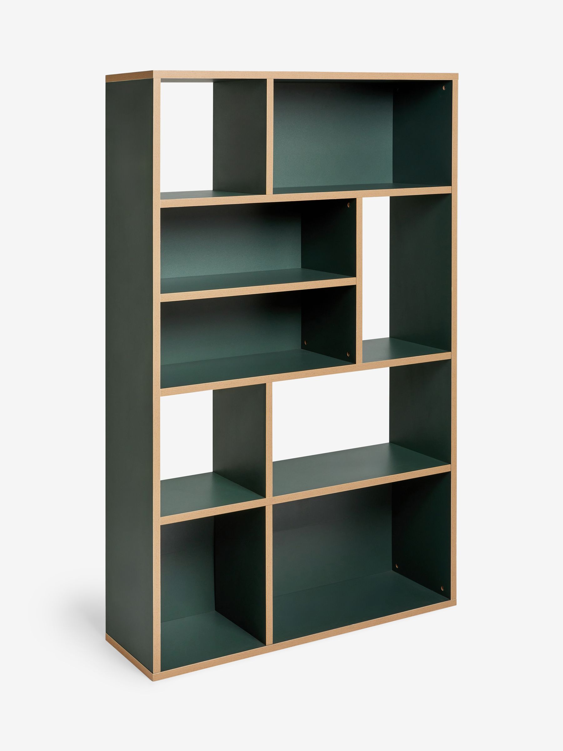 Zayla Wide Tall Shelving Unit in Green - Image 4 of 5