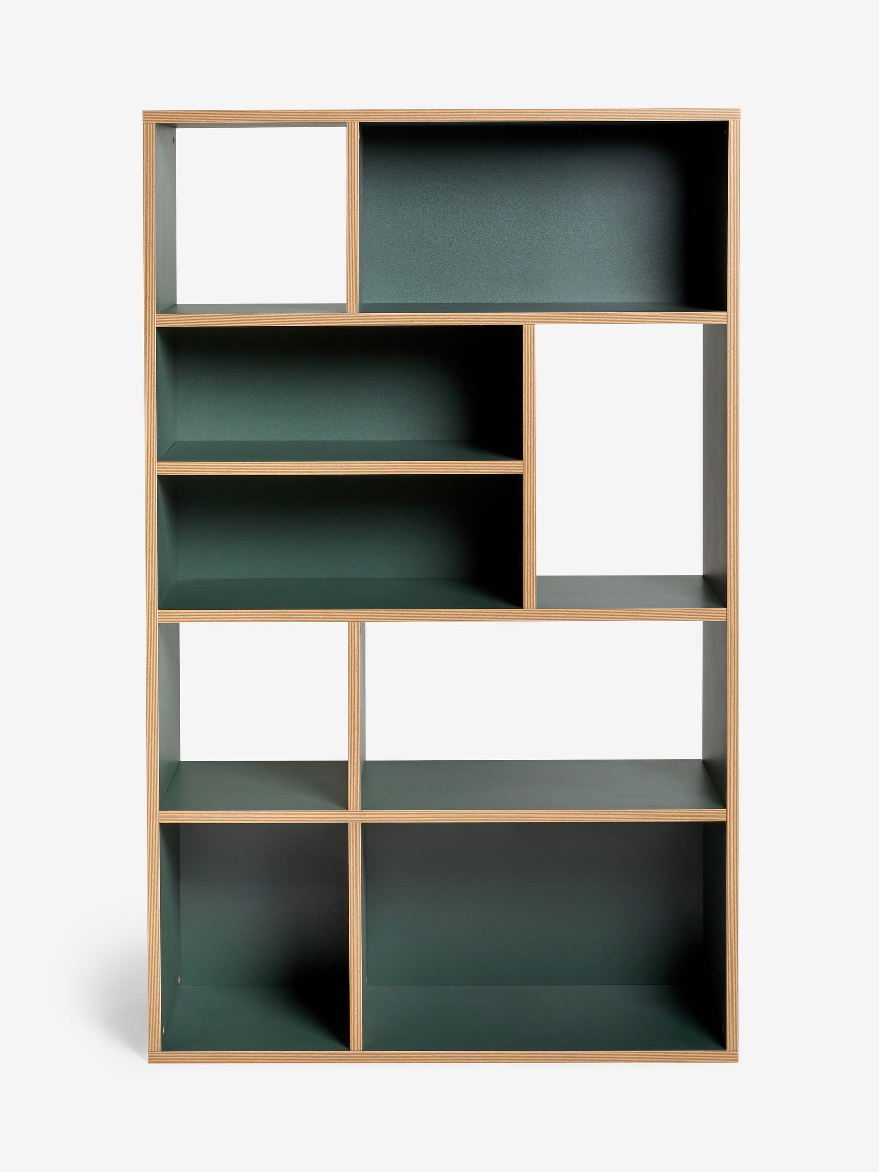 Zayla Wide Tall Shelving Unit in Green - Image 5 of 5