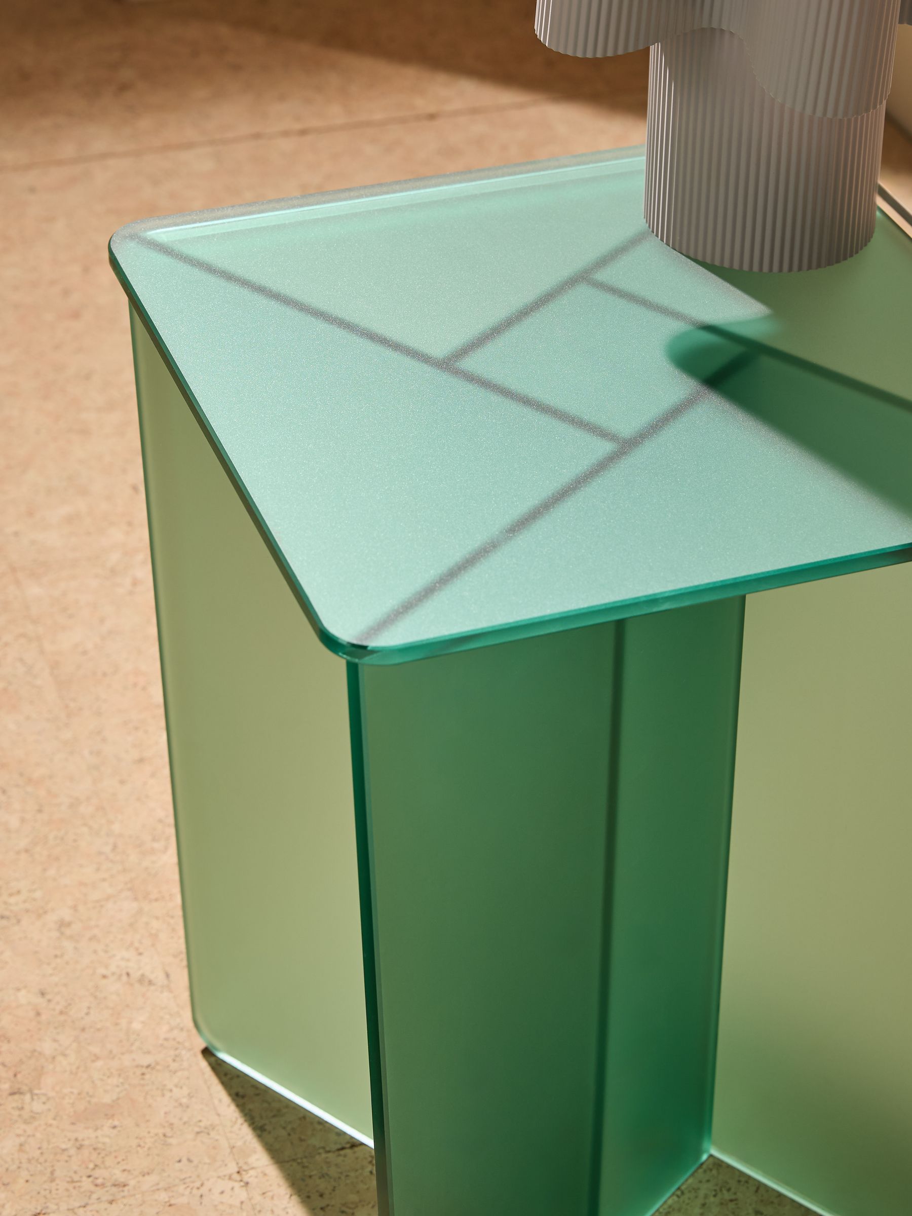 Oki Side Table in Frosted Green - Image 2 of 5