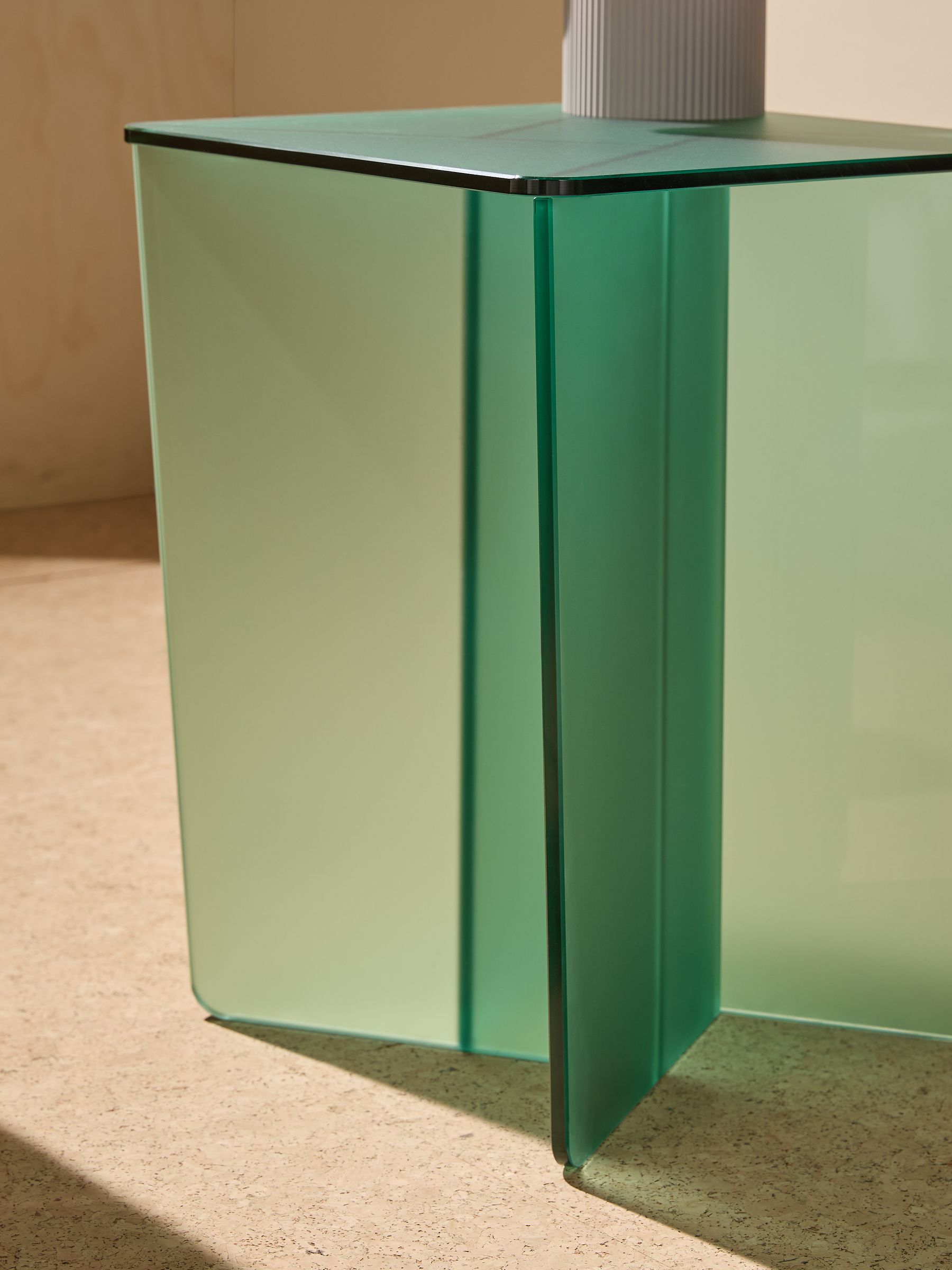 Oki Side Table in Frosted Green - Image 3 of 5