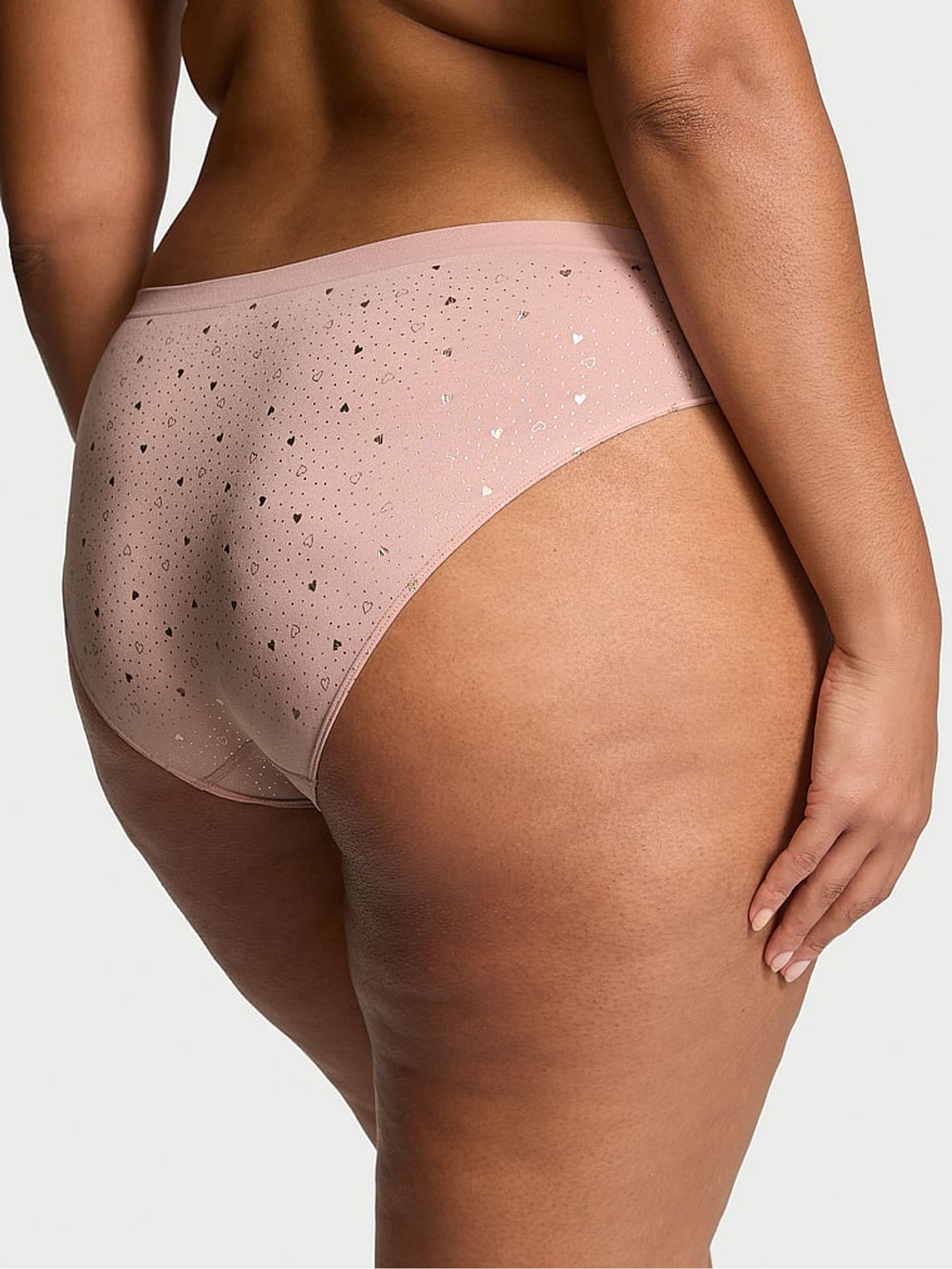 Pink Zinc Heart Foil Nude Bikini Knickers - Image 2 of 3