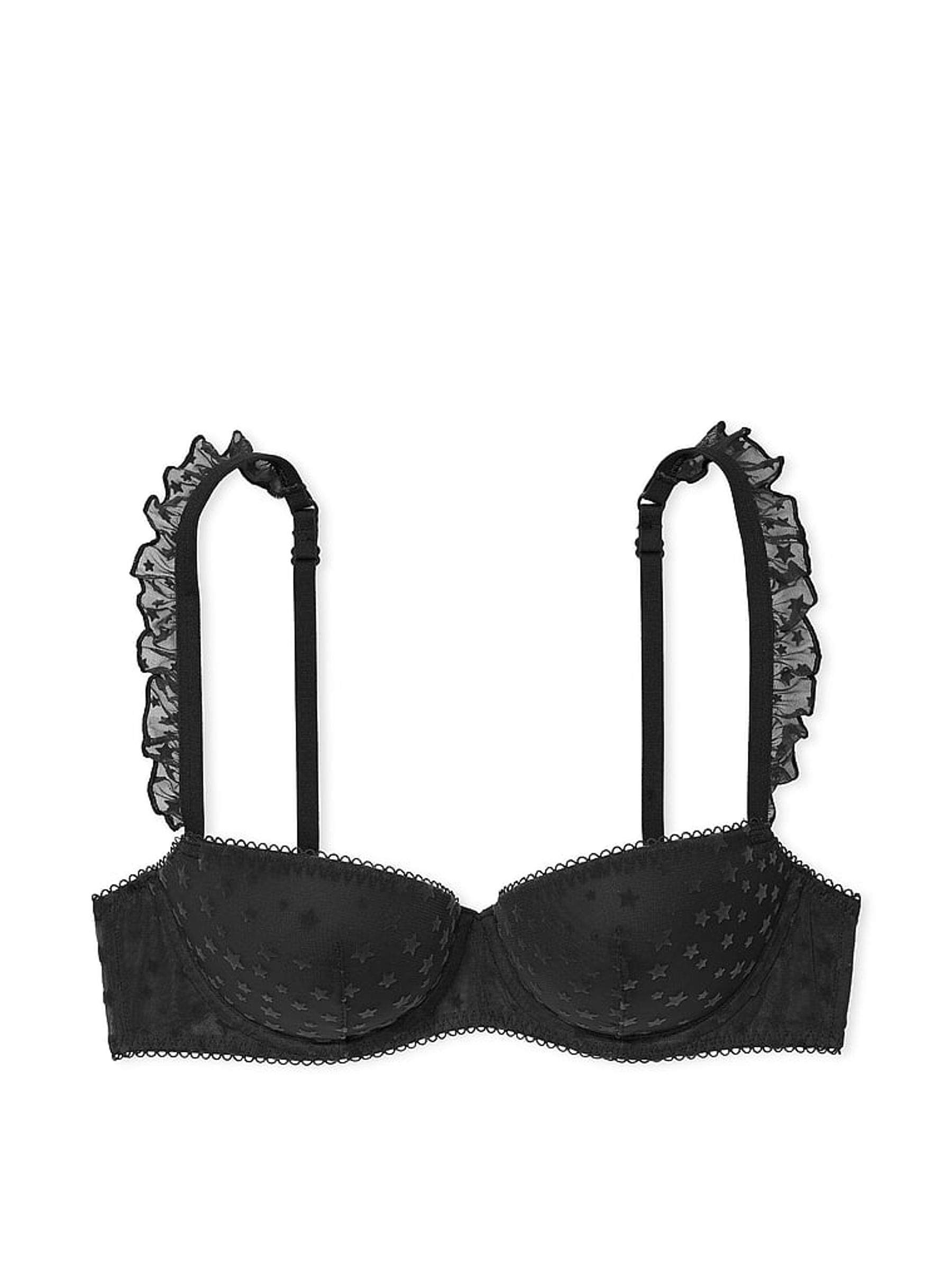 Black Balcony Star Chaser Lace Bra - Image 3 of 3