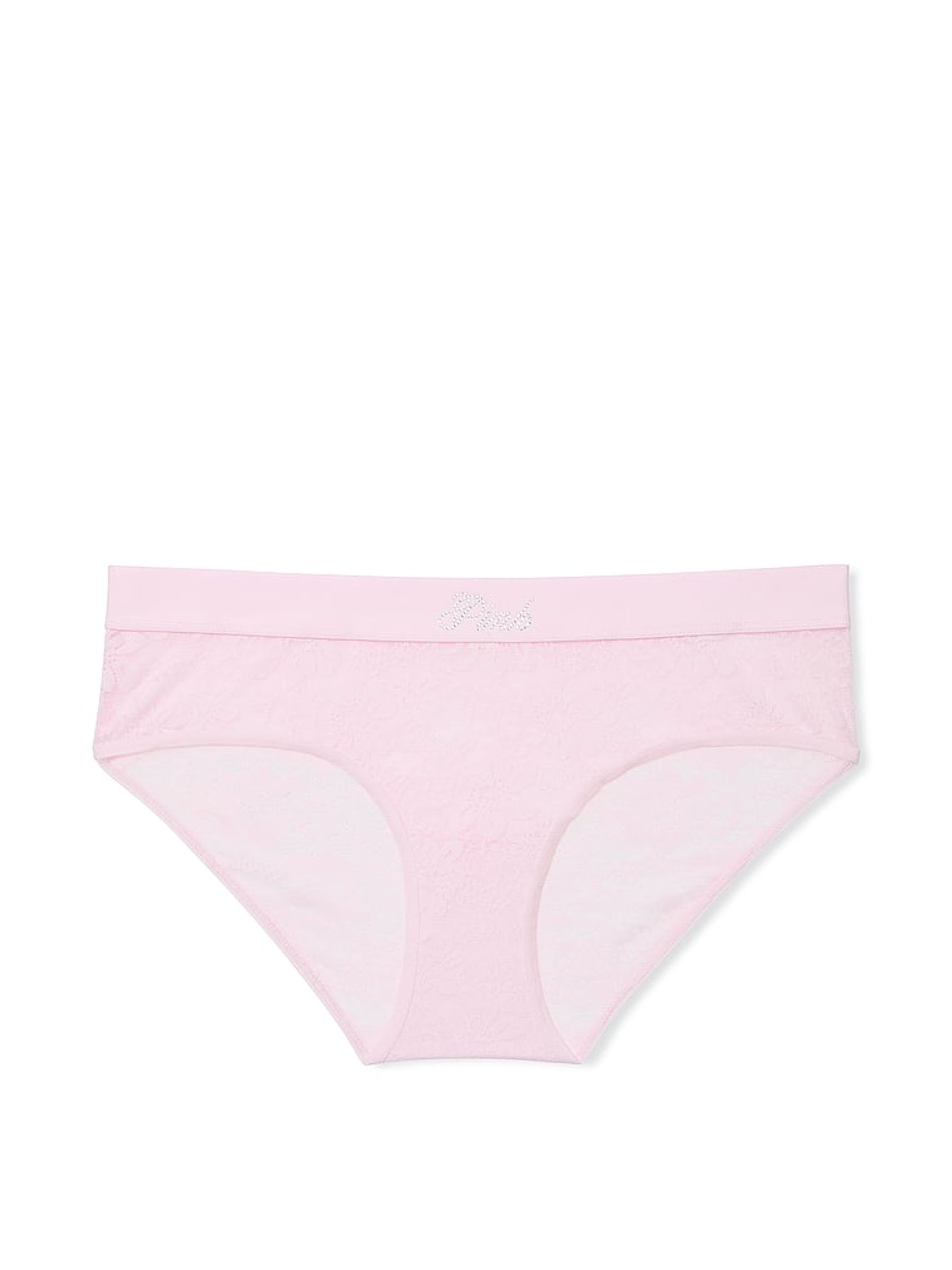 Pink Tulip Diamante Hipster Floral Lace Knickers - Image 3 of 3