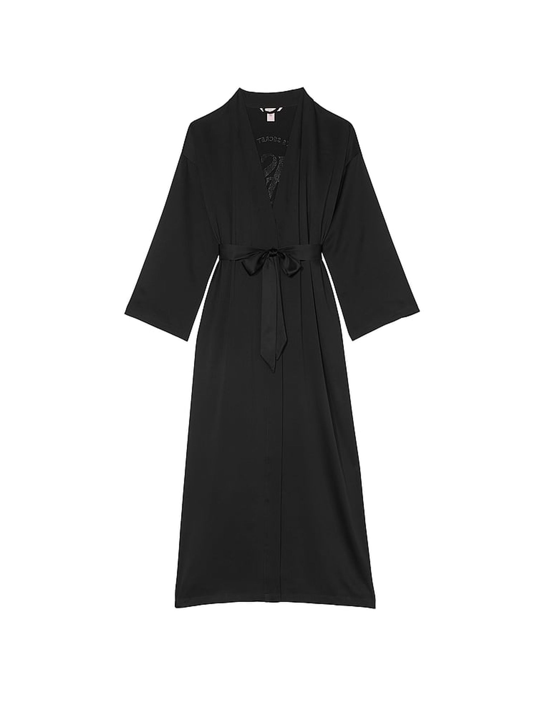 Black Fashion Show '24 Glazed Satin Long Robe - Image 4 of 5