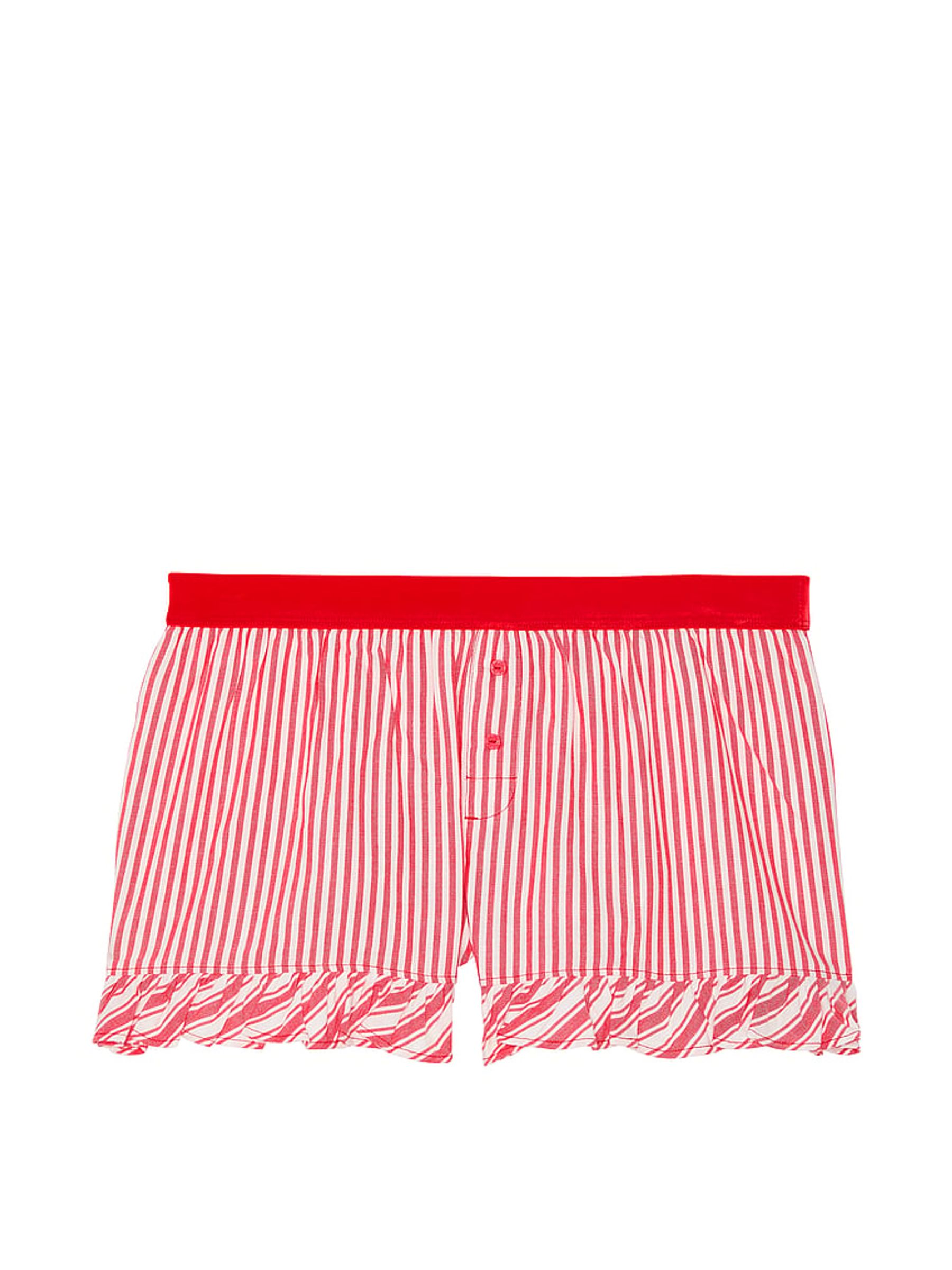 Vermillion Red Stripe Short Pyjama Bottoms - Image 3 of 4