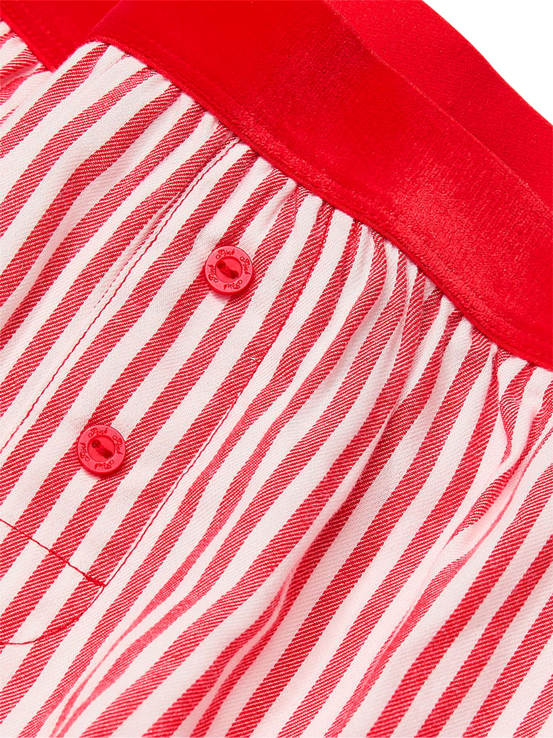 Vermillion Red Stripe Short Pyjama Bottoms - Image 4 of 4