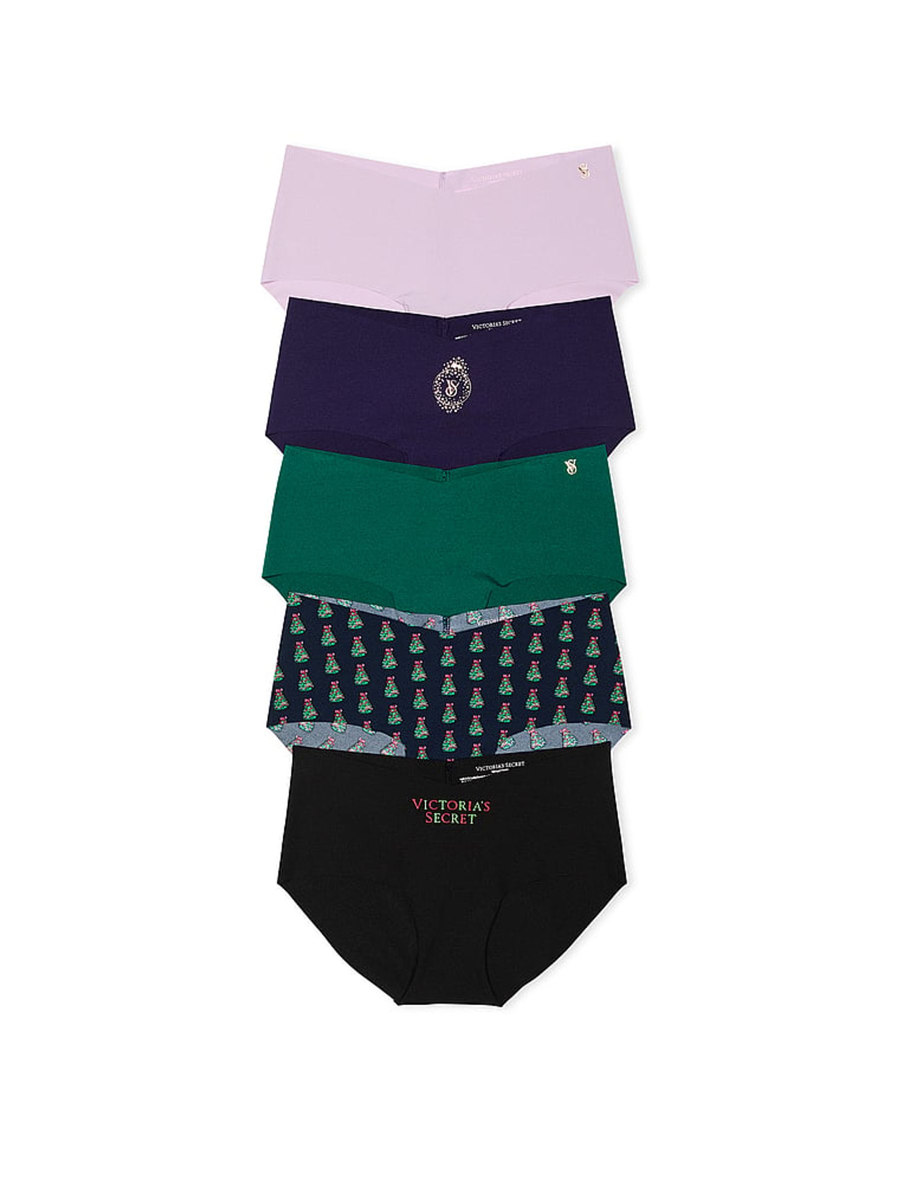 Purple/Green/Navy Blue/Black Multipack Knickers - Image 1 of 1