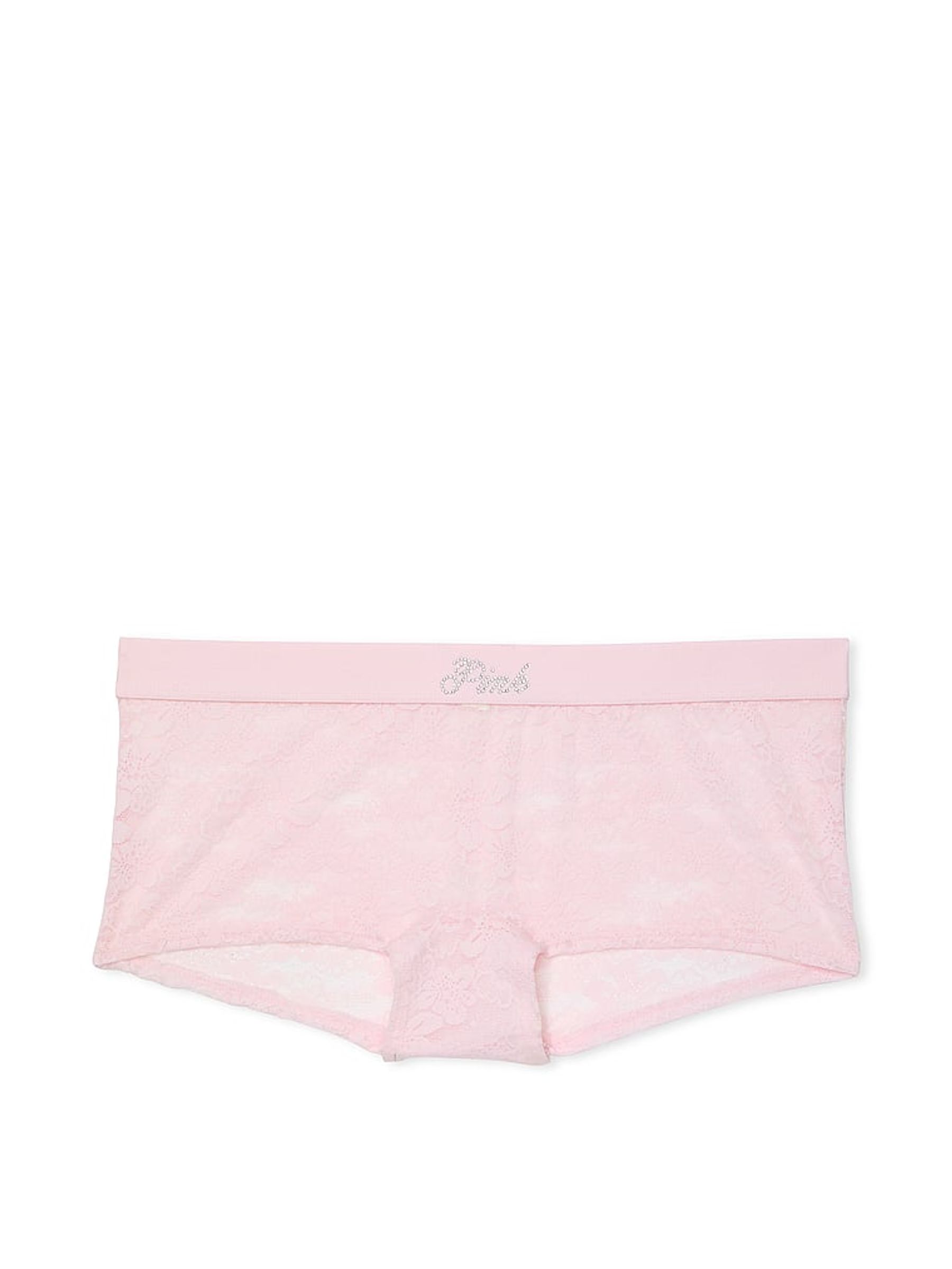 Pink Tulip Diamante Short Floral Lace Knickers - Image 3 of 3