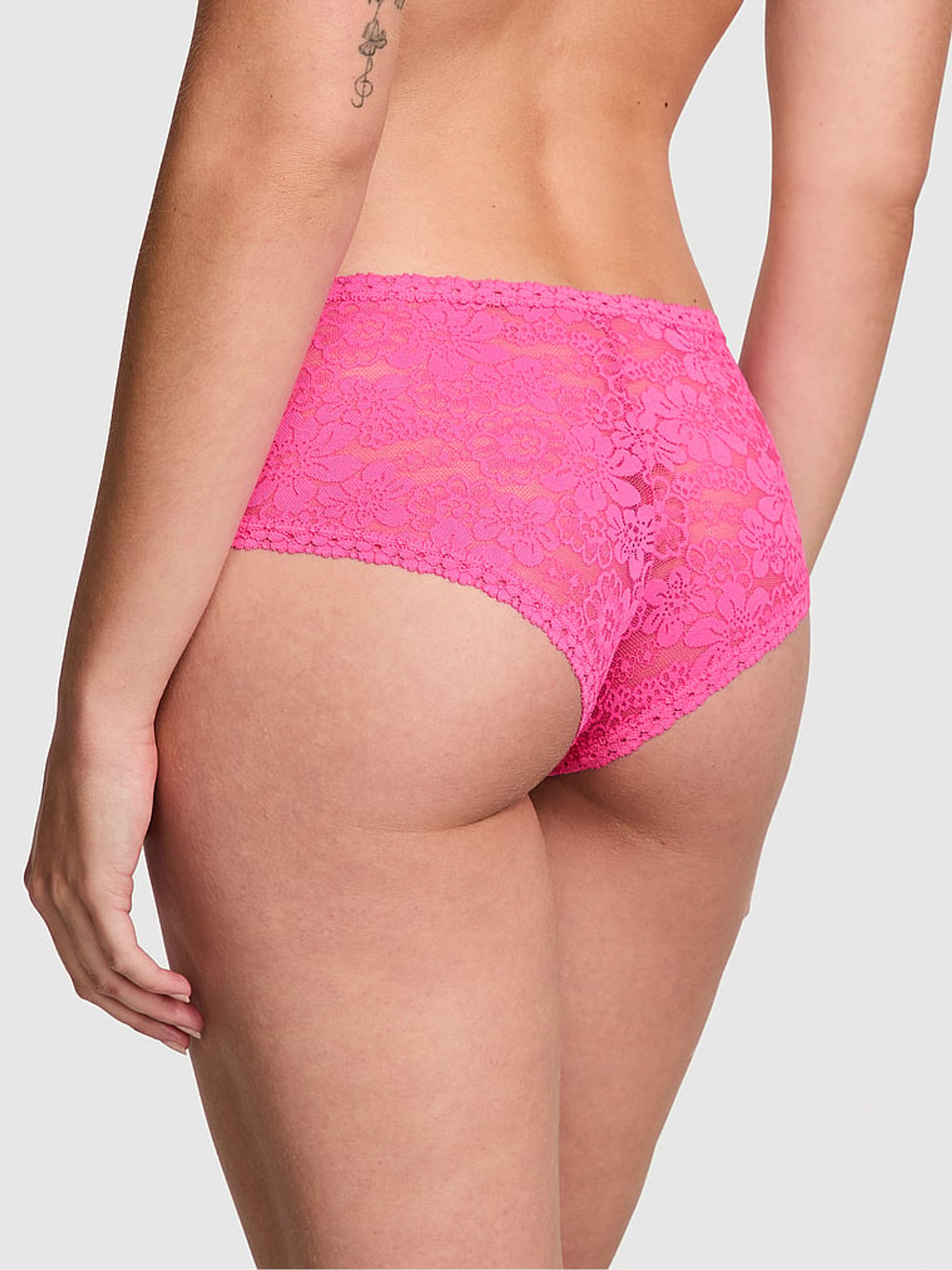 Pink Rose Cheeky Floral Lace Knickers - Image 2 of 3