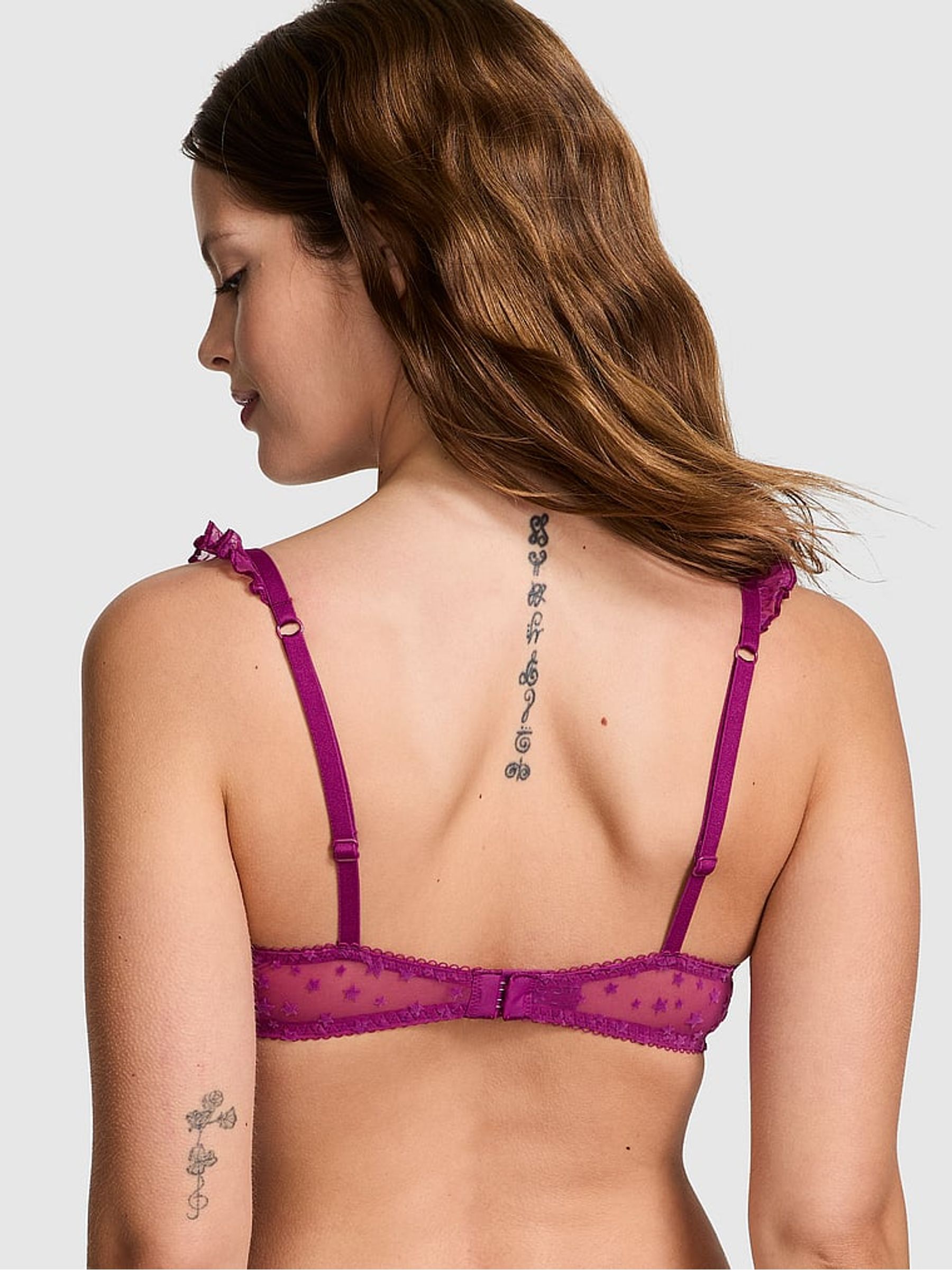Thriller Purple Balcony Star Chaser Lace Bra - Image 2 of 3