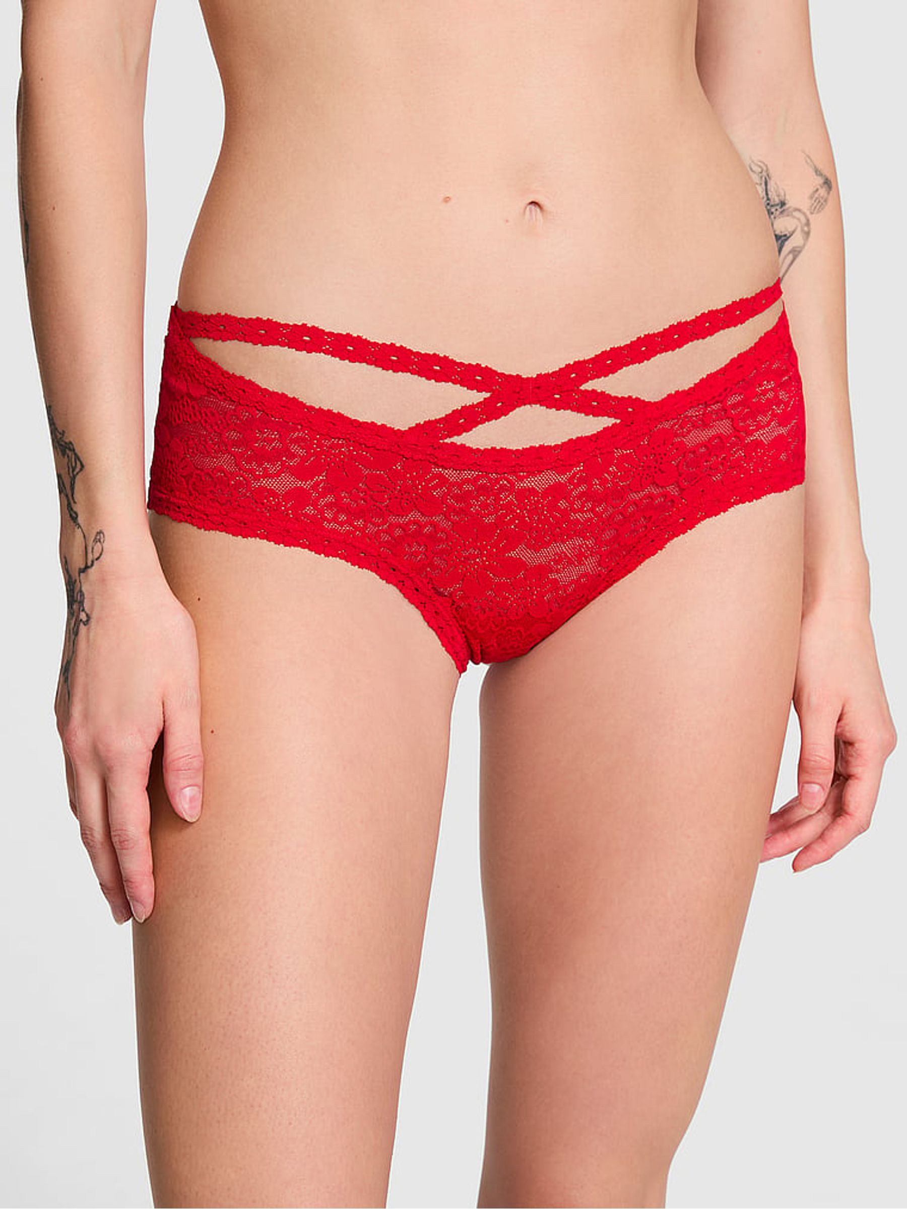 Red Pepper Cheeky Floral Lace Knickers - Image 1 of 3