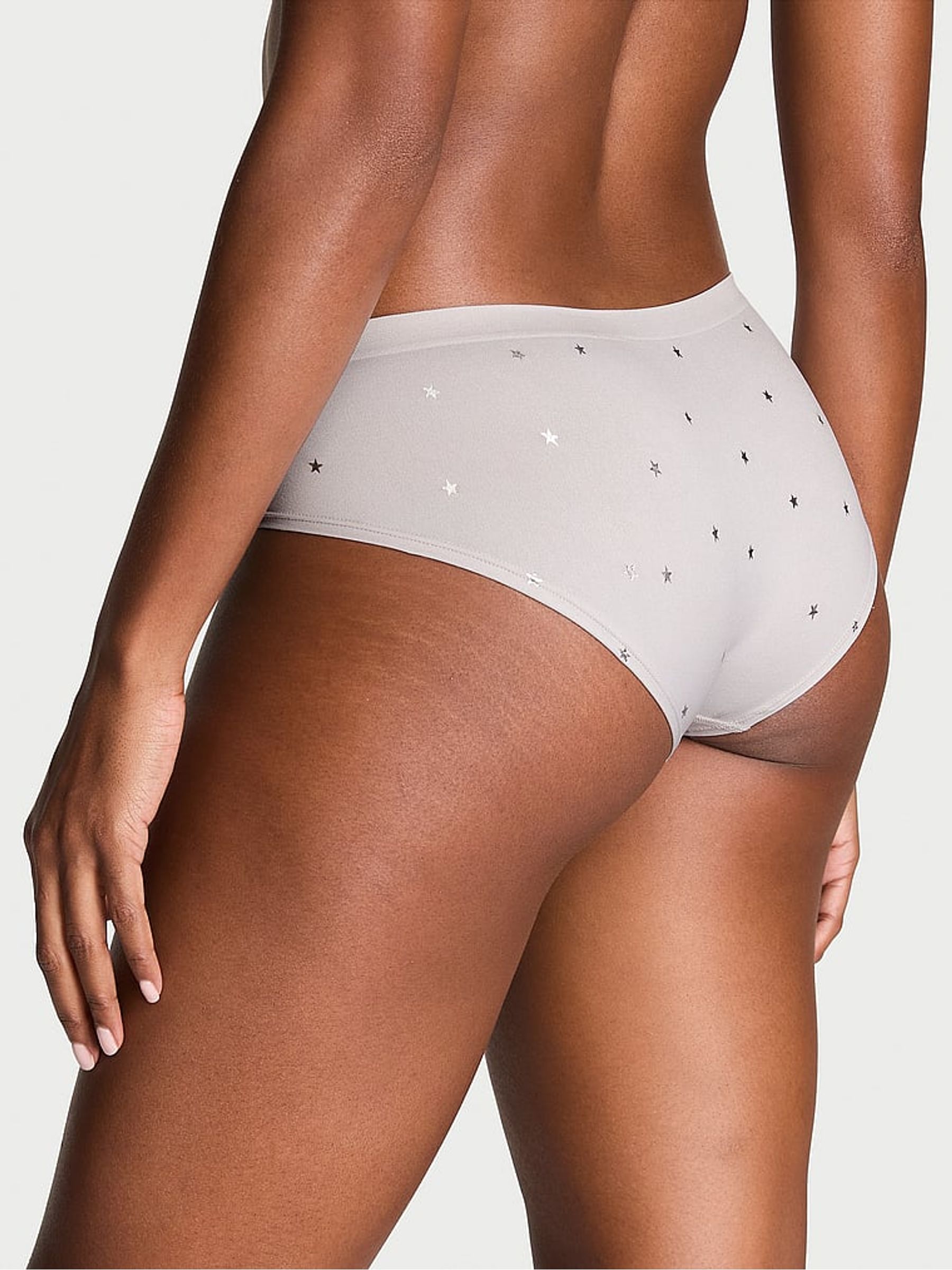 Silver Pearl Grey Stars Hipster Knickers - Image 2 of 3