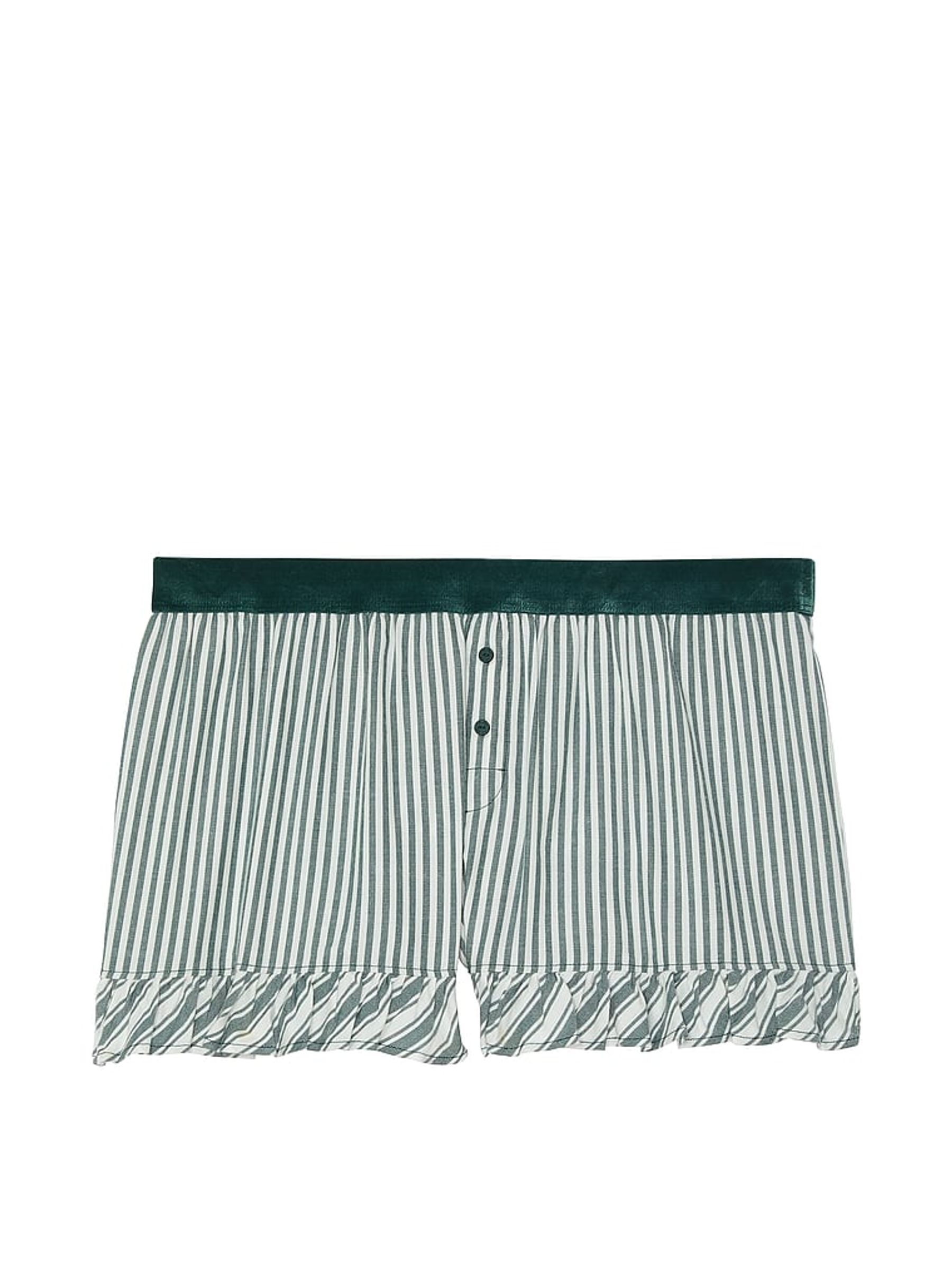 Deep Forest Green Stripe Short Pyjama Bottoms - Image 3 of 3