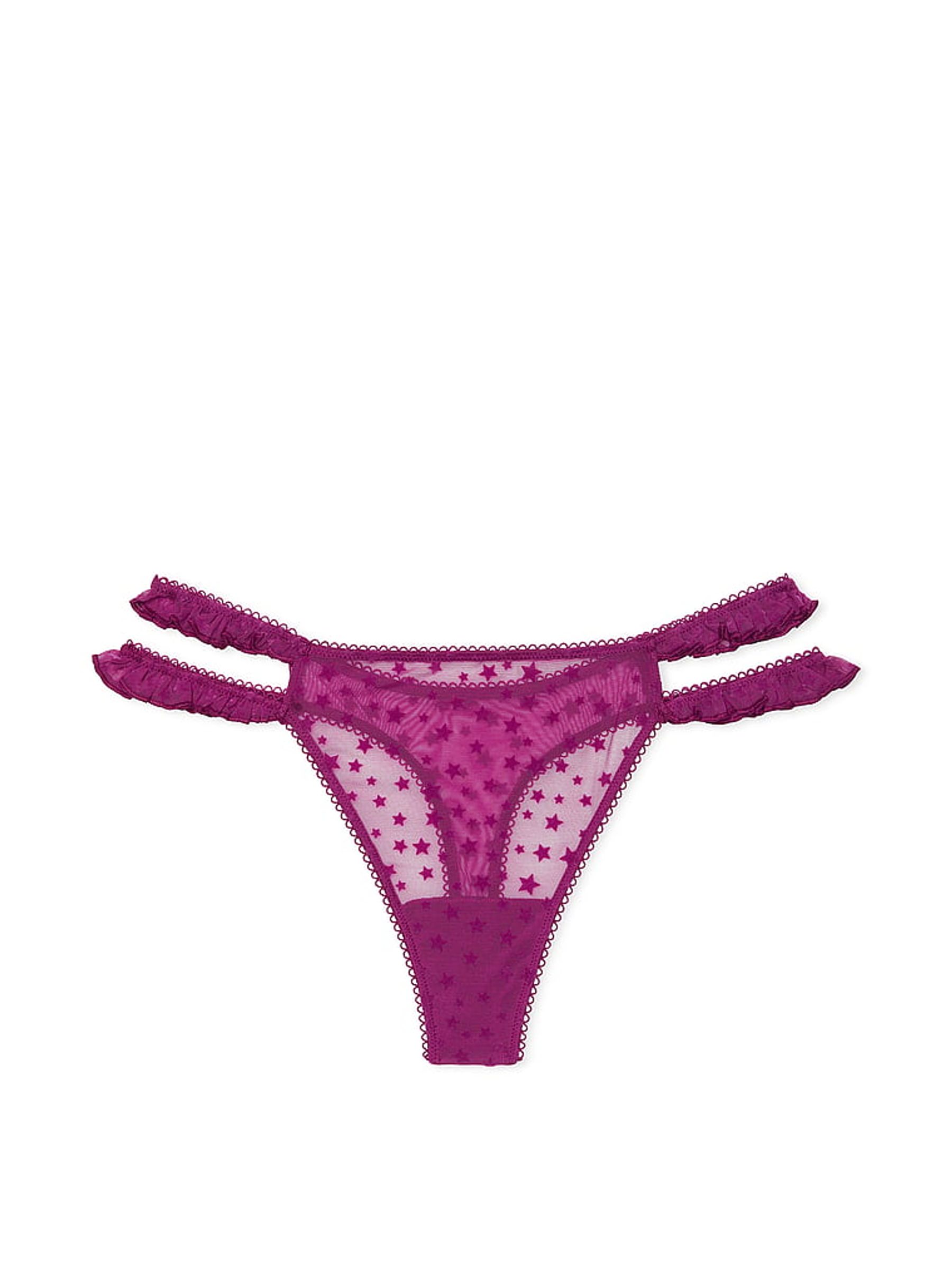 Thriller Purple Thong Star Chaser Lace Knickers - Image 3 of 3