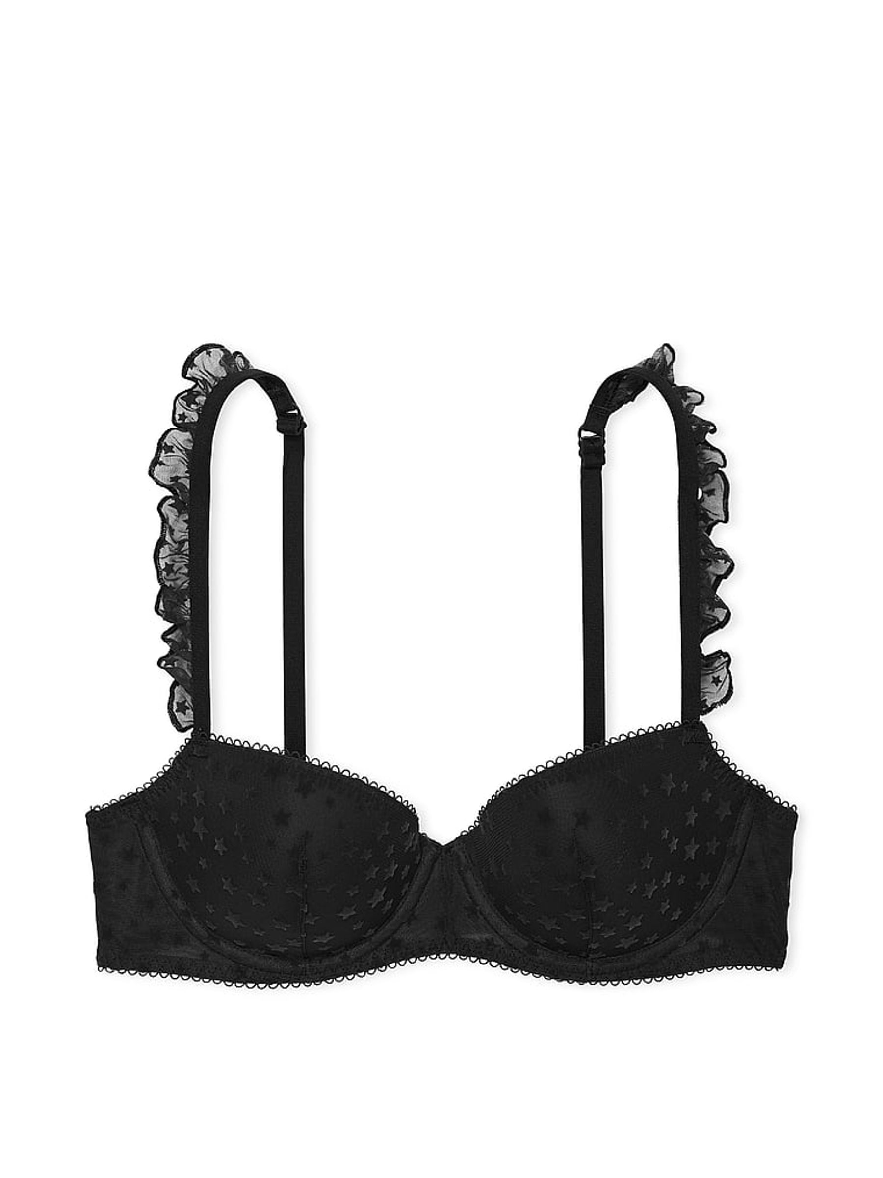 Black Balcony Star Chaser Lace Bra - Image 3 of 3