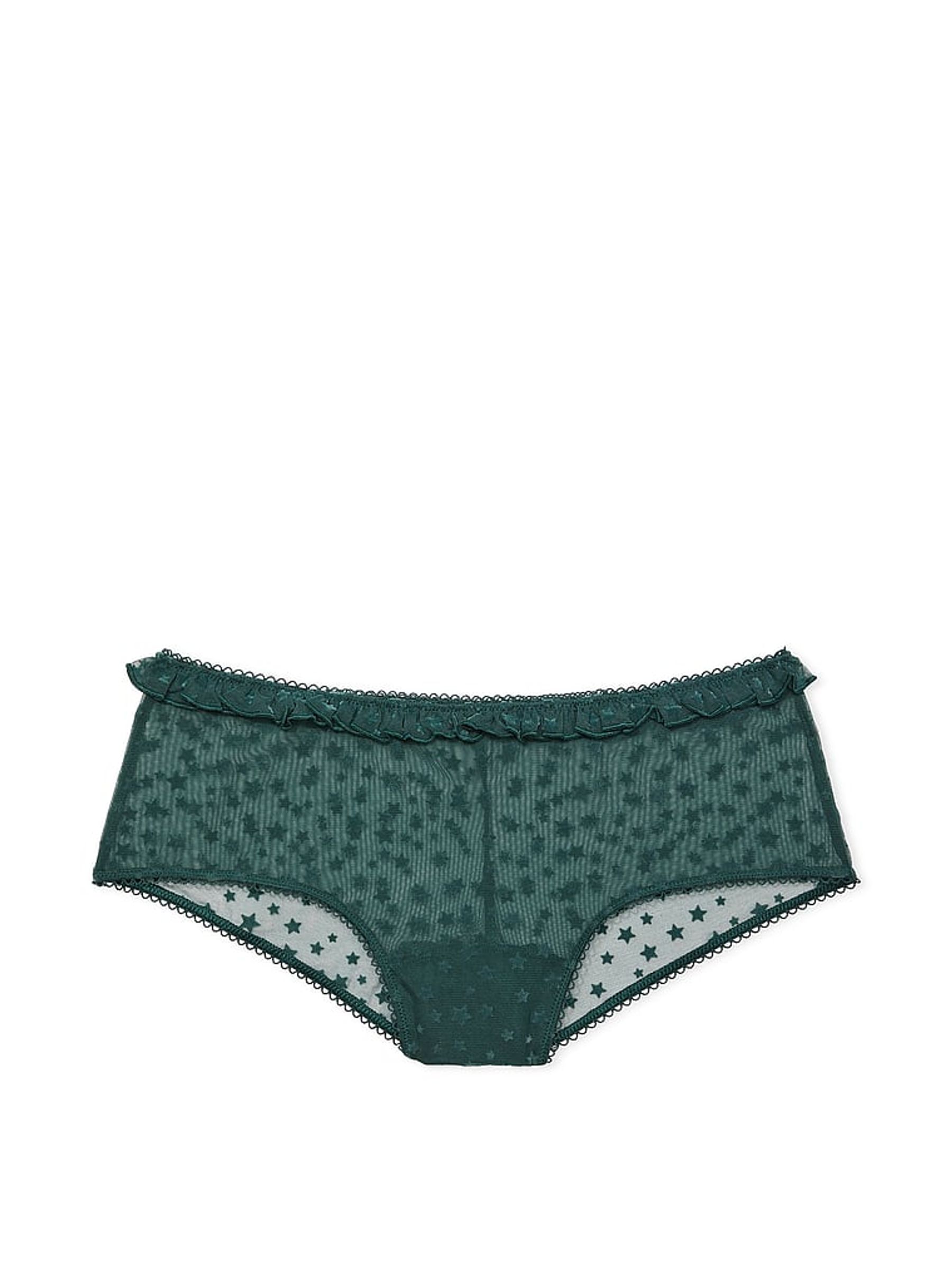 Deep Forest Green Cheeky Star Chaser Lace Knickers - Image 3 of 3