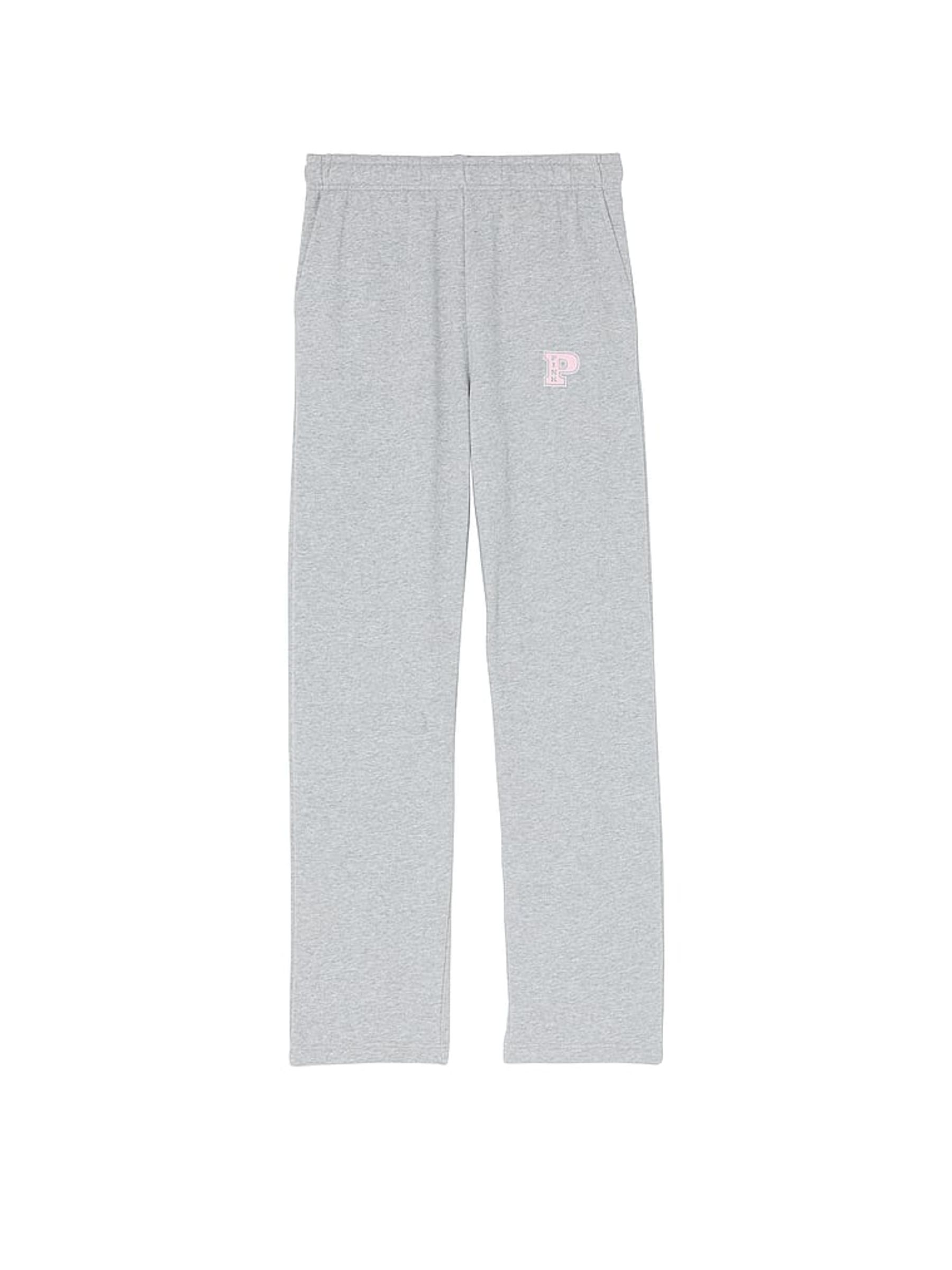 Medium Heather Grey Straight Leg Fleece Joggers - Image 4 of 4